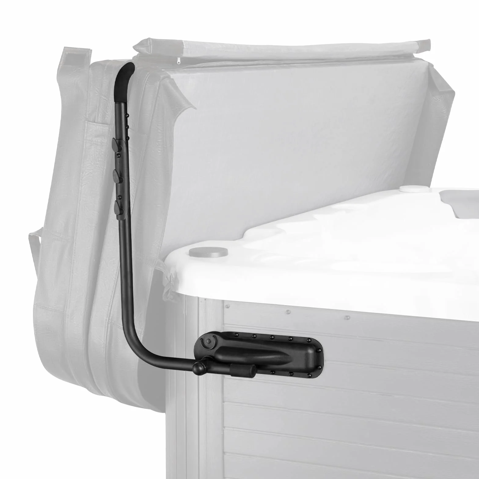 VEVOR Podnośnik osłon do jacuzzi, szerokość 175-255 cm, regulowana po obu stronach u góry, do wanny, jacuzzi, spa