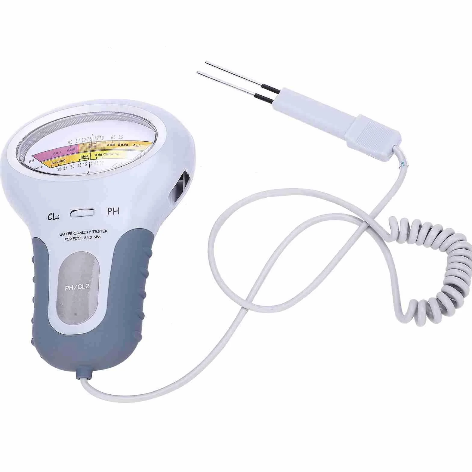 Cyfrowy wielofunkcyjny miernik wody LCD, CL2 Tester chloru i PH w basenie, analizator jakości wody w basenie z sondą, cyfrowy miernik testowy PH, chloru (PC-102B)