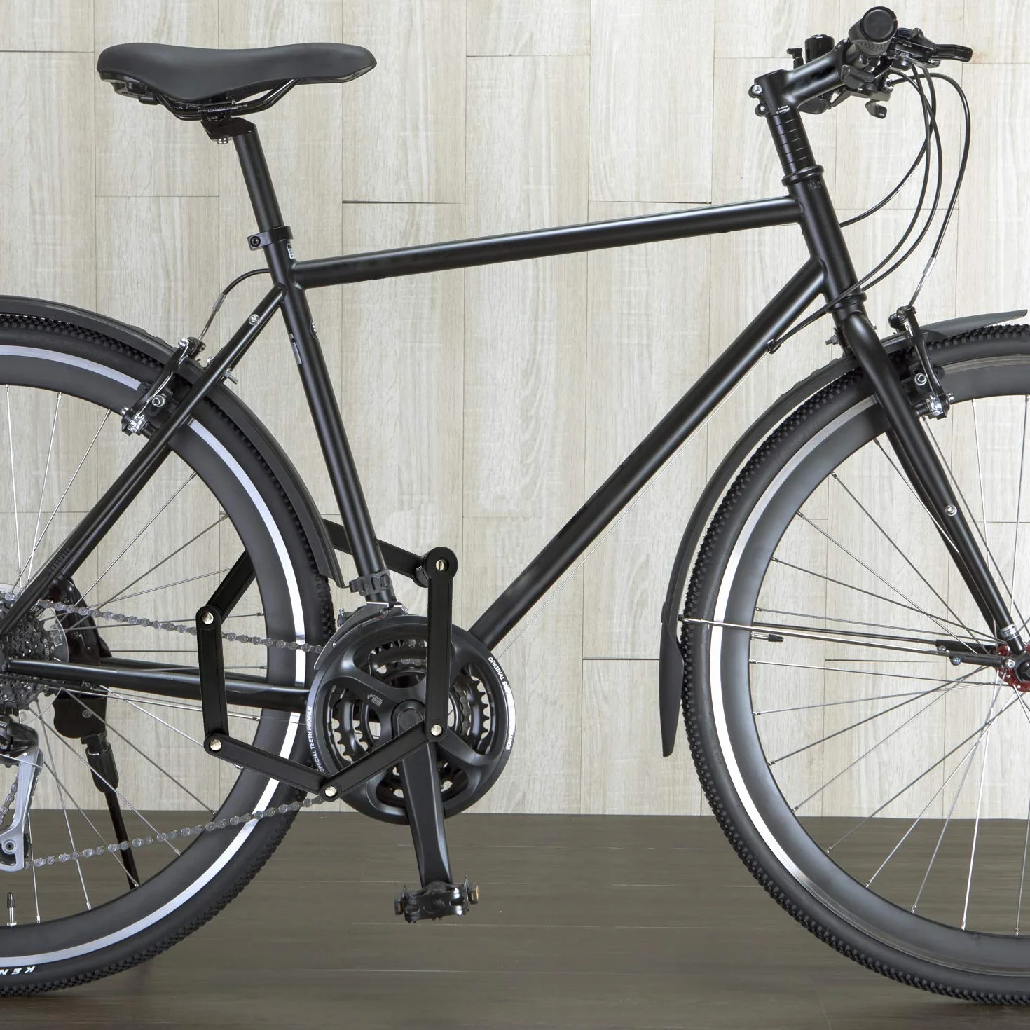 Składane zapięcia rowerowe ze stali hartowanej 20 x 3,5 x 840 mm czarne z uchwytem i kluczami