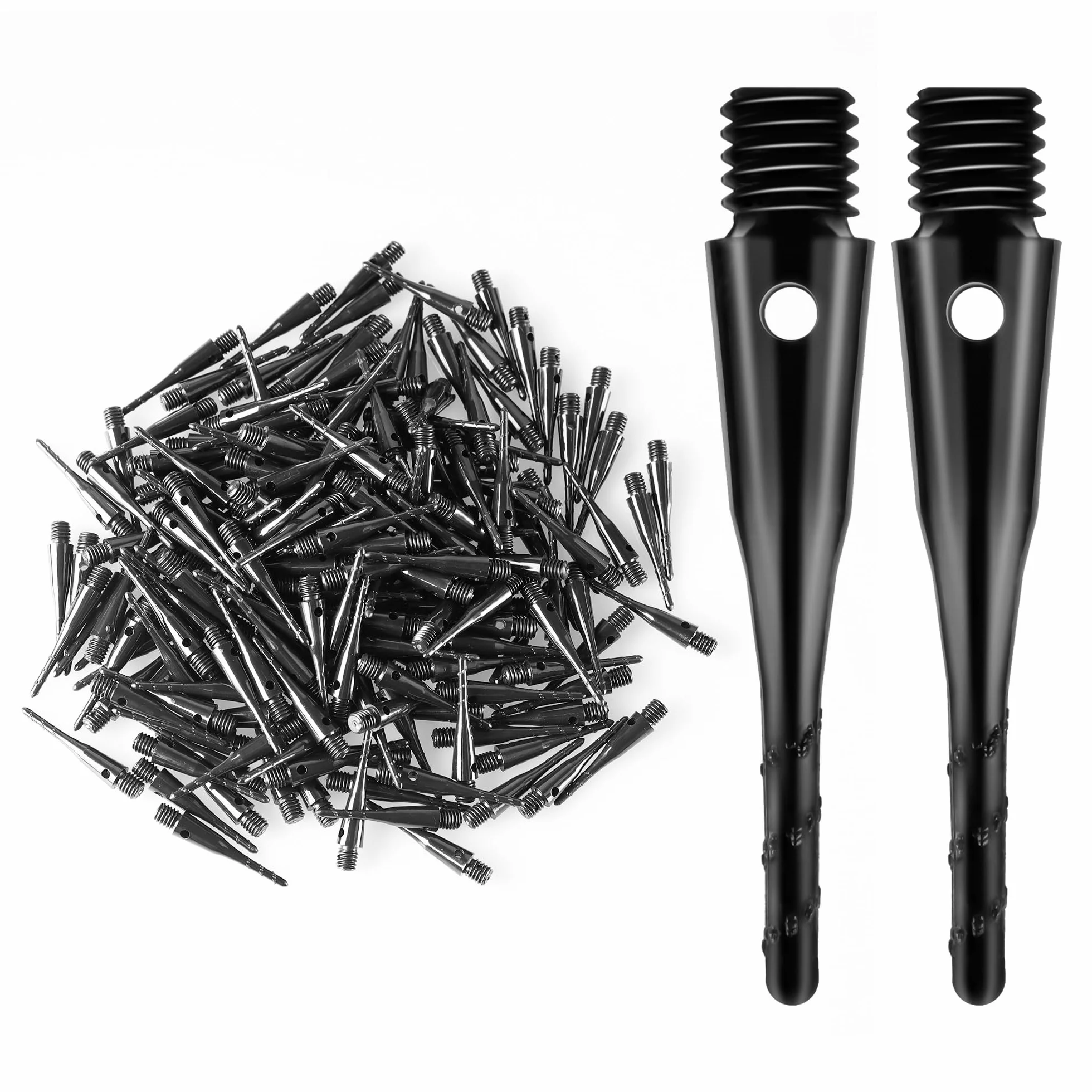 CyeeLife 2BA Thread Soft Tip Dart Point 200 sztuk, akcesoria do rzutek - czarne