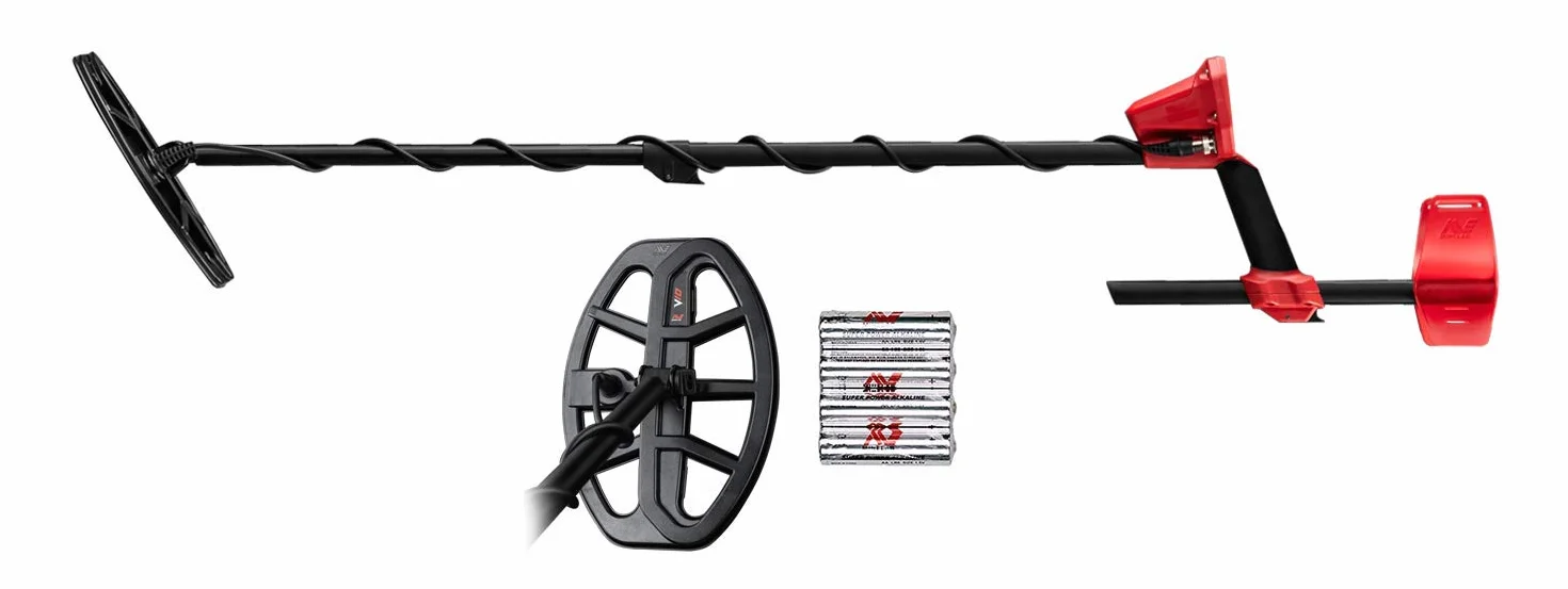 Minelab Vanquish 340 wieloczęstotliwościowy automatyczny wybór wykrywacz metali dla dorosłych z wodoodporną cewką V10 25 x 18 cm Double D (3 tryby wykrywania)