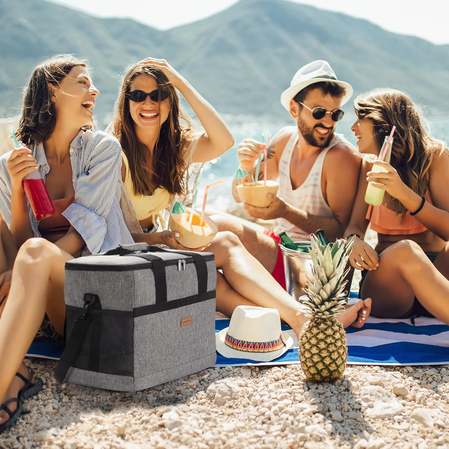 Lifewit Torba Termiczna Na Lunch, Torba Lunchowa Izolowana, Cooler Bag Składana i Izolowana Duża, Lunch Bag Dla Kobiet i Mężczyzn Praca Podróż Piknik