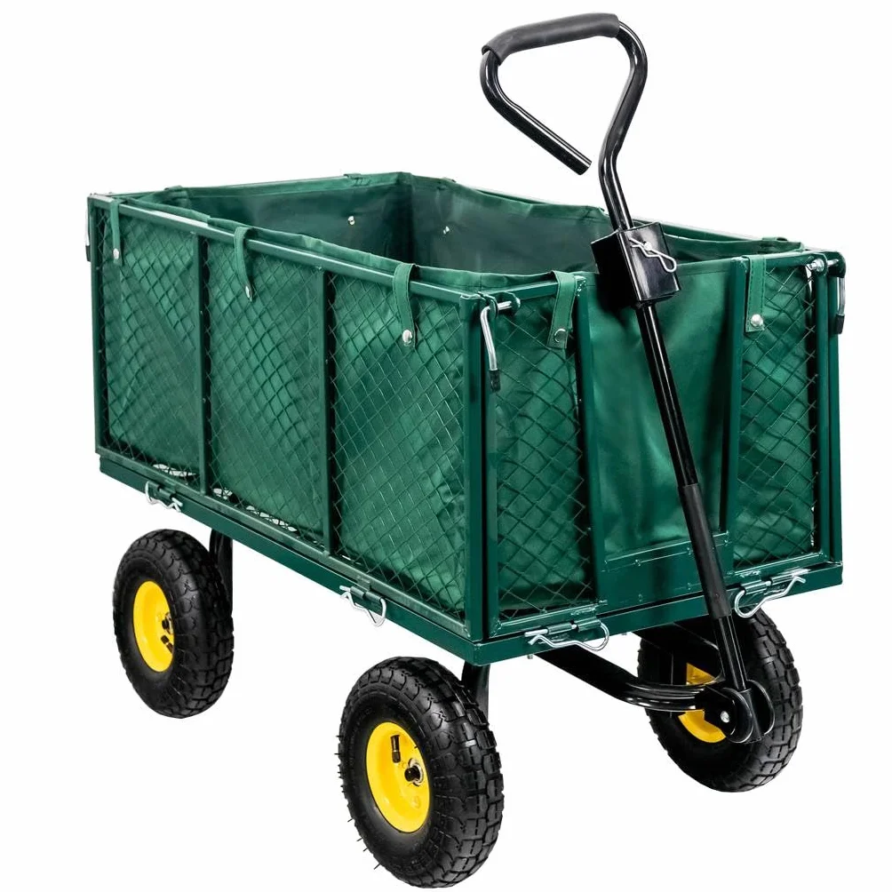 Mega-M Wózek ogrodowy transportowy DUŻY składany OGRODOWY PRZYCZEPKA XXL 3W1 96x51x72 cm, 500 kg udźwigu