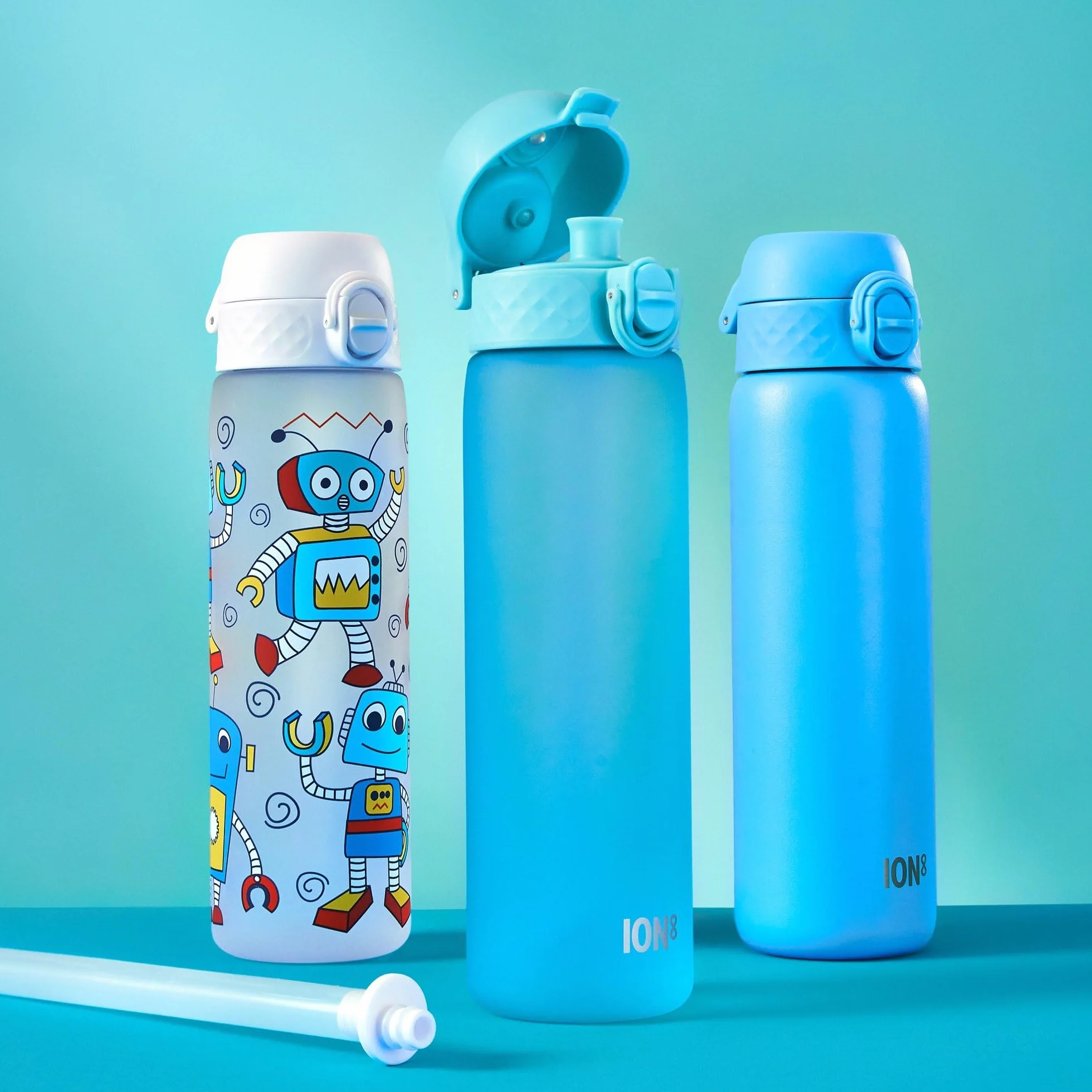 ION8 Butelka z Wyjmowaną Szeroką Słomką 500ml 600ml 750ml
