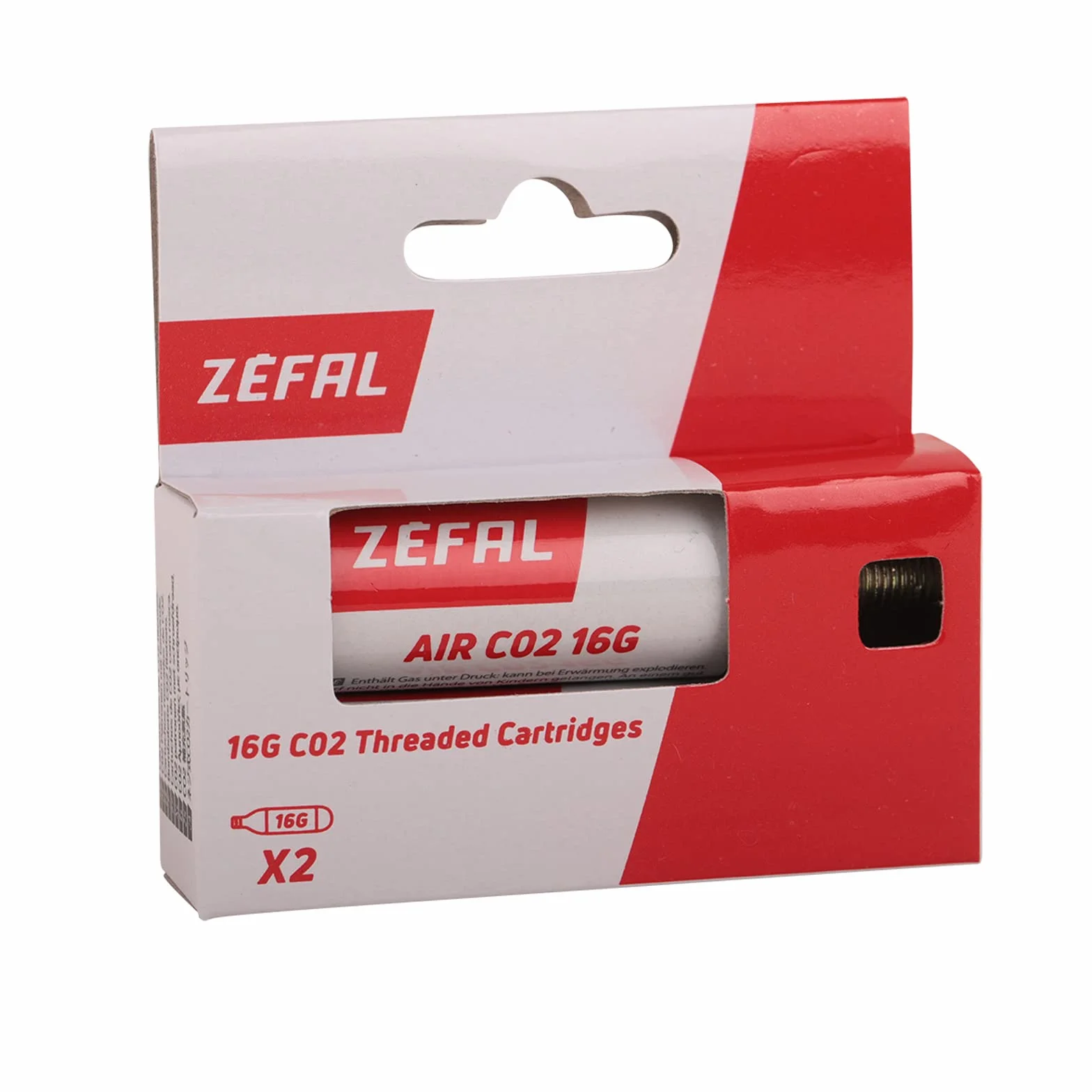 Zefal Gwintowany wkład CO2, 16 g - 2 sztuki, złoty