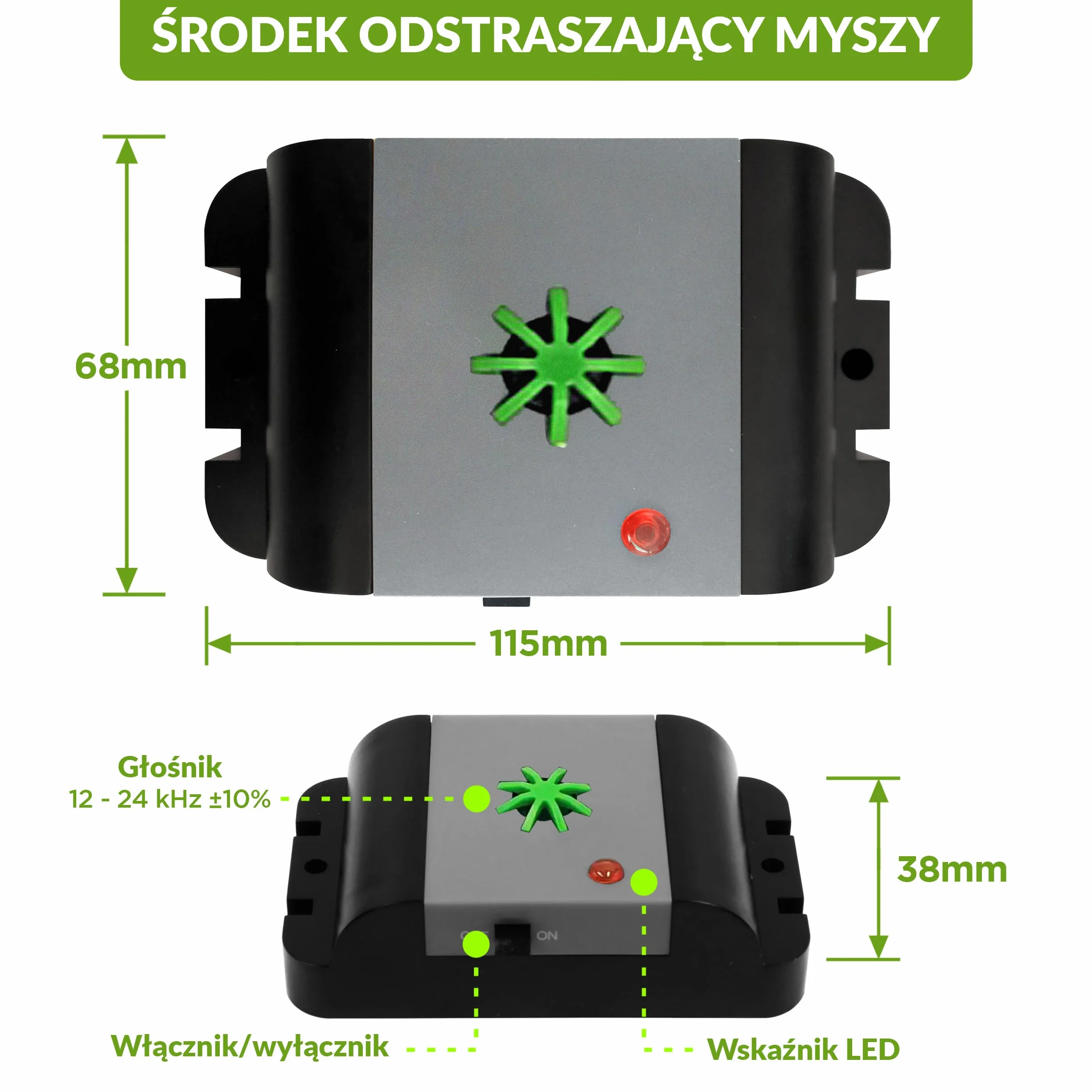 ISOTRONIC Odstraszacz myszy / szczurów z ultradźwiękami, zwycięzca testu, elektroniczny odstraszacz szkodników do domu, piwnicy, ogrodu, odstraszacz myszy i szczurów, bez chemikaliów i pułapki na