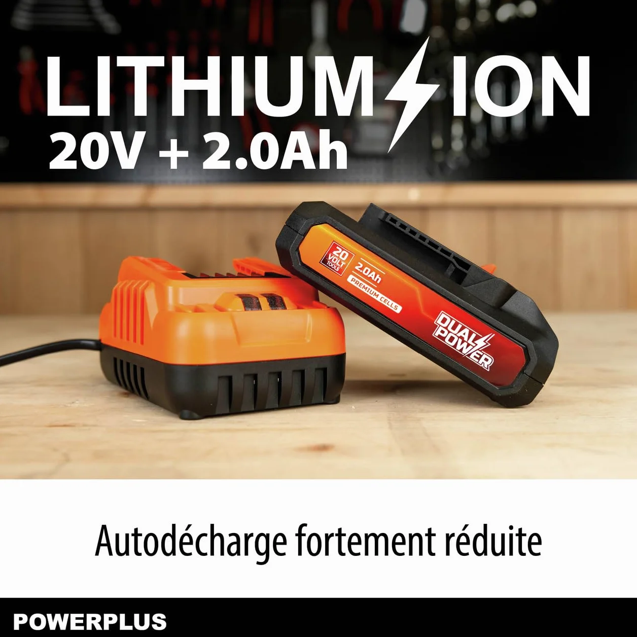 POWER plus Zestaw akumulatorów i ładowarek Dual Power POWDP90620-20 V, akumulator 2,0 Ah – do narzędzi 20 V – ładowarka 2 A – do akumulatorów 20 V i 2 x 20 V – do wkrętarek akumulatorowych, wiertarek,