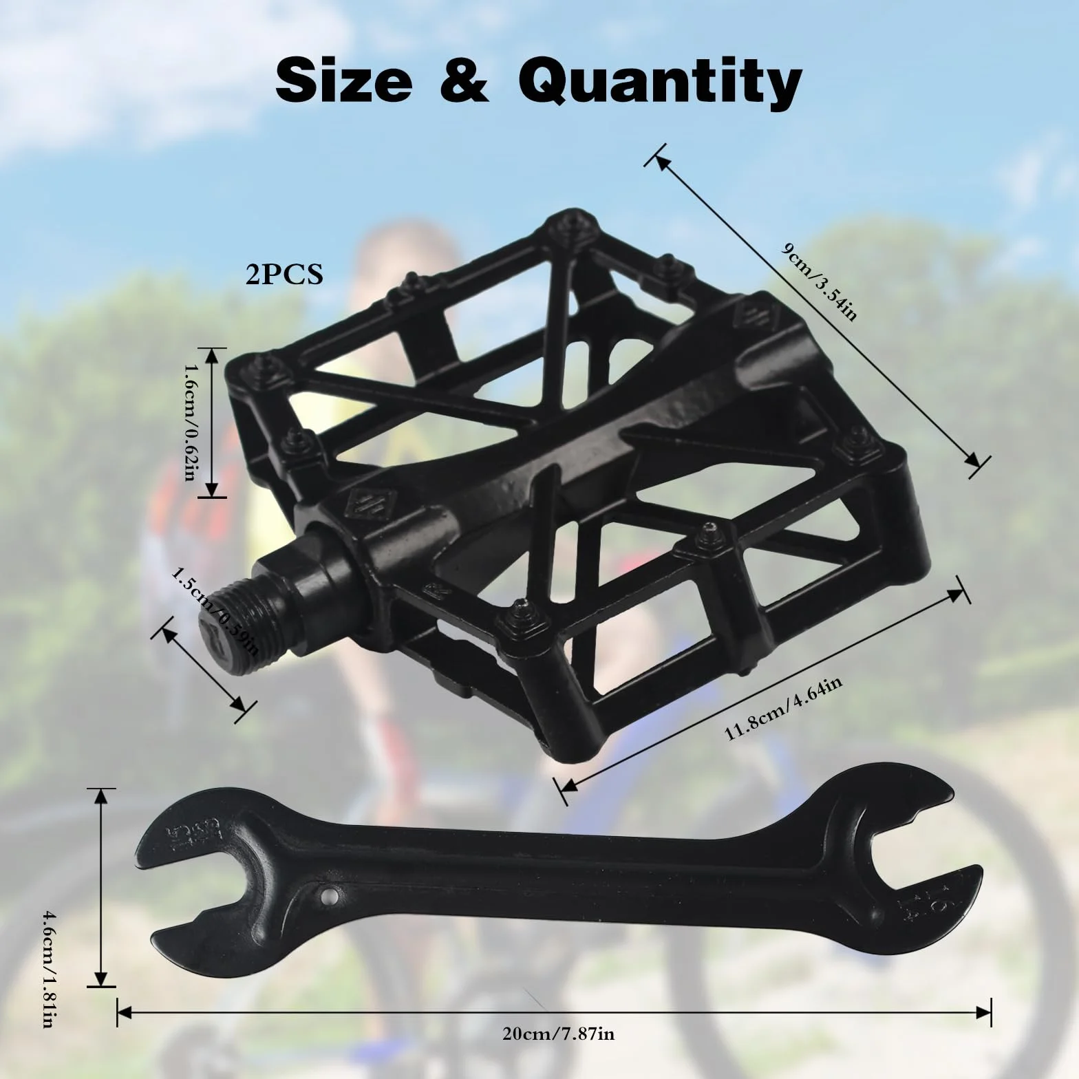 Pedały MTB aluminiowe platformy z uszczelnionym łożyskiem do rowerów górskich i szosowych