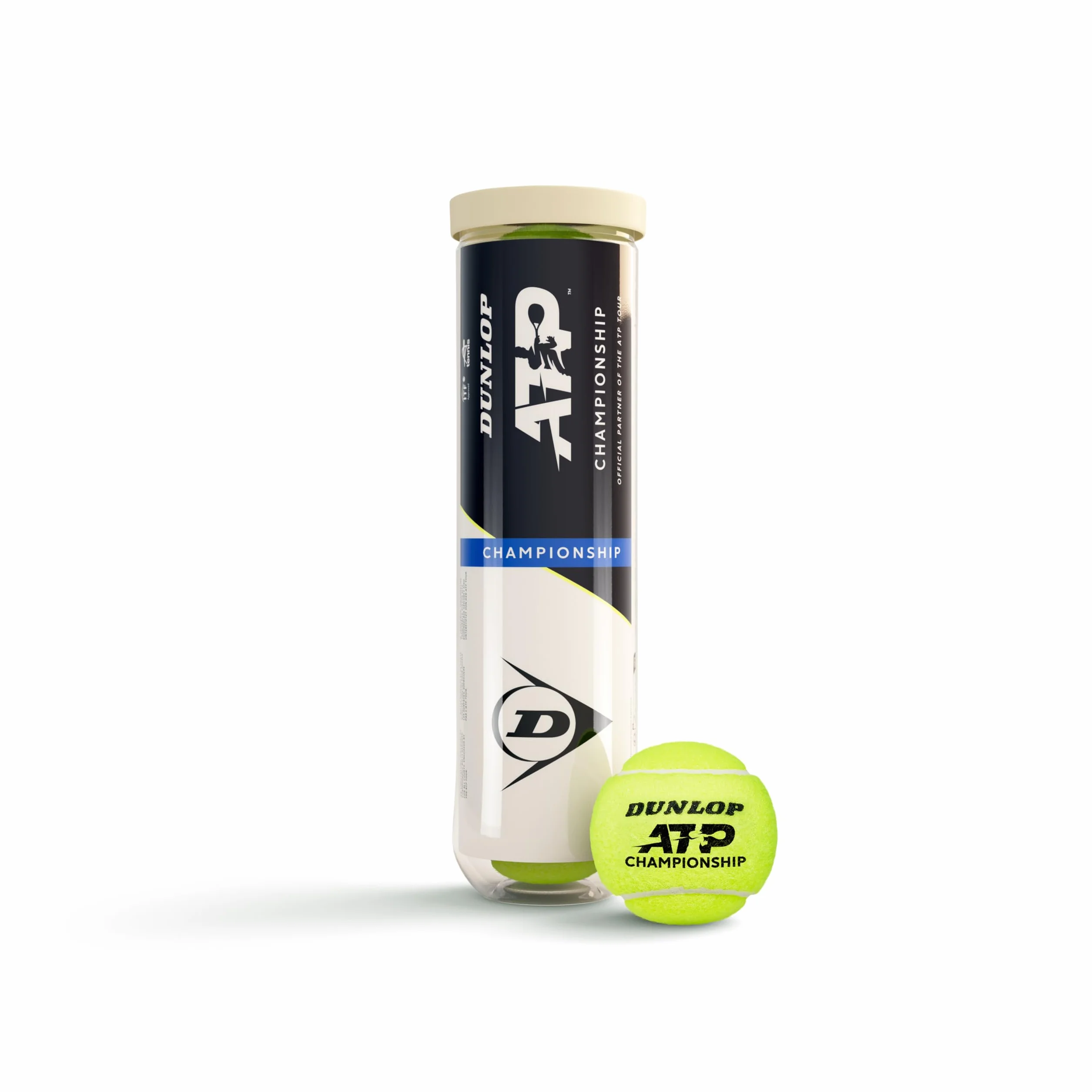 Dunlop Uniseks D Tb Atp Championship 4Pet Piłki tenisowe Yellow One Size