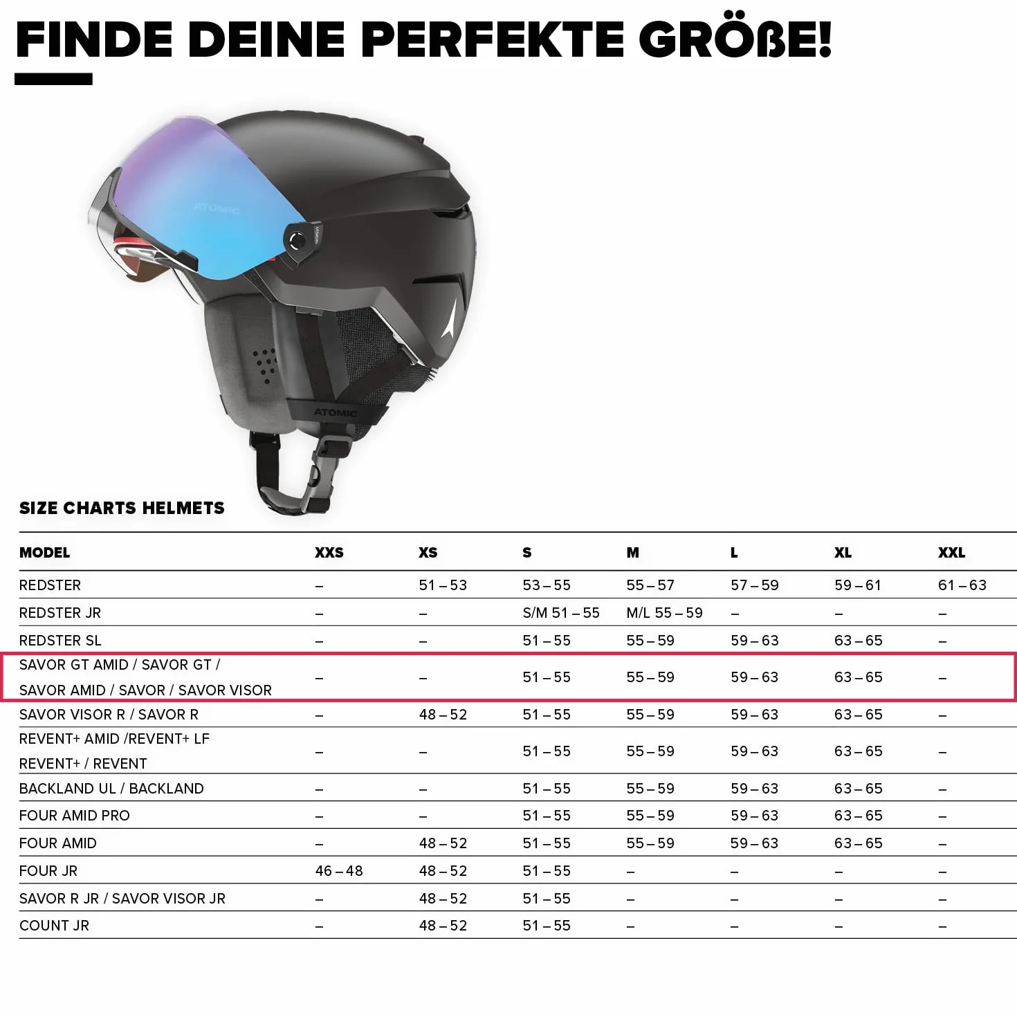 ATOMIC Savor Visor kask stereo, 55/59 cm