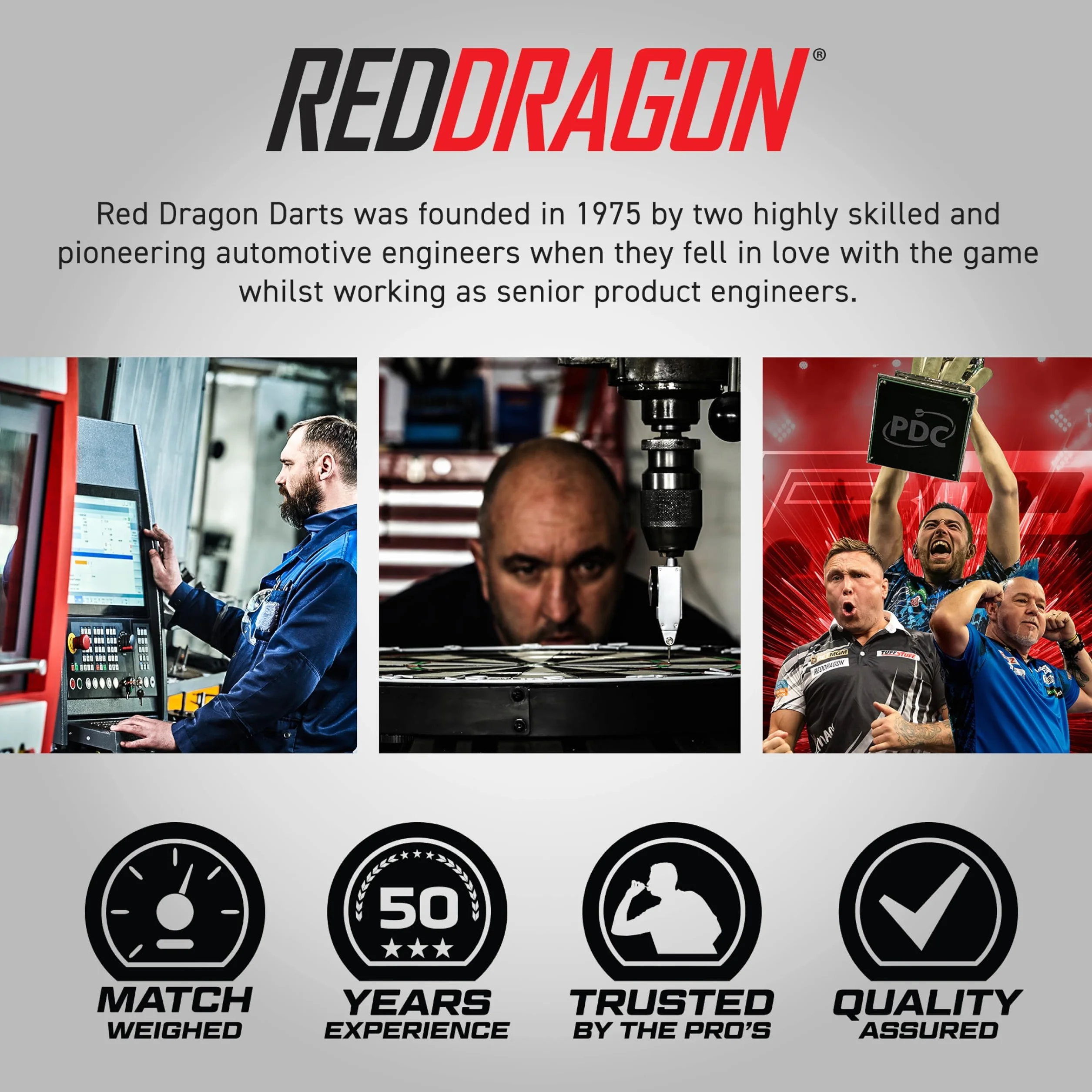 RED DRAGON Portfel do rzutek Tri-Fold Pro etui 190mm x 150mm x 20mm Czerwony