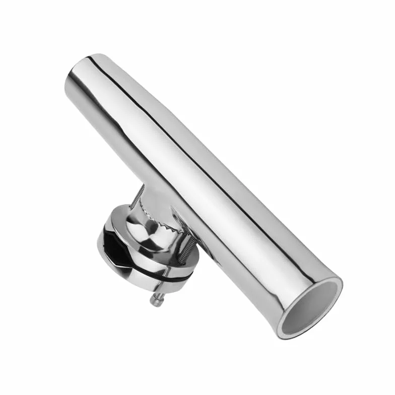 Stainless Steel 360° Clamp Fishing Rod Holder 1-1/4'' to 2'' Boat Marine Accessories