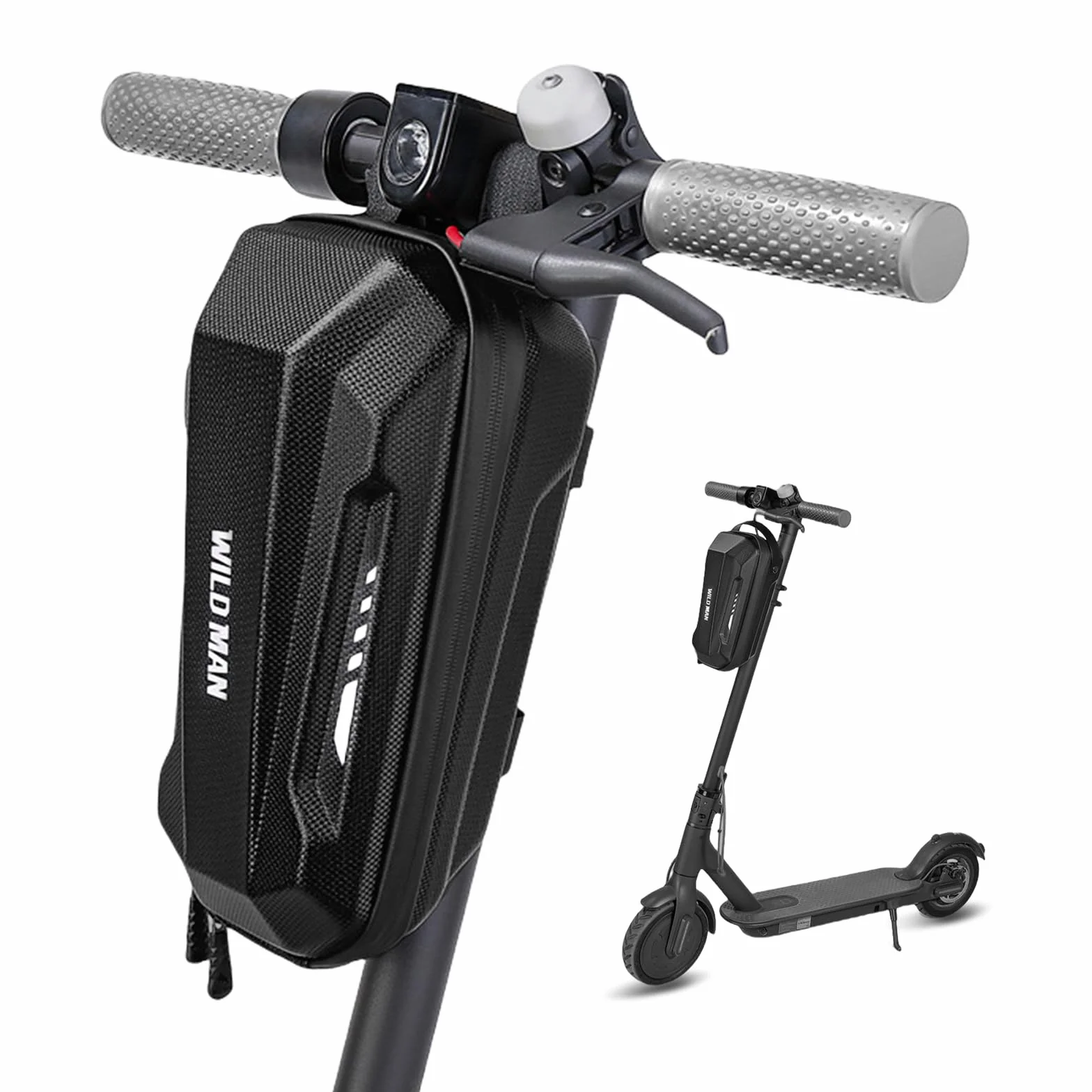 Flintronic Torba do przechowywania hulajnogi elektrycznej, 2 l, twarda skorupa, przednie torby, wodoodporna torba na kierownicę hulajnogi do Mijia M365 Pro Segway Ninebot E ES1/2/3/4