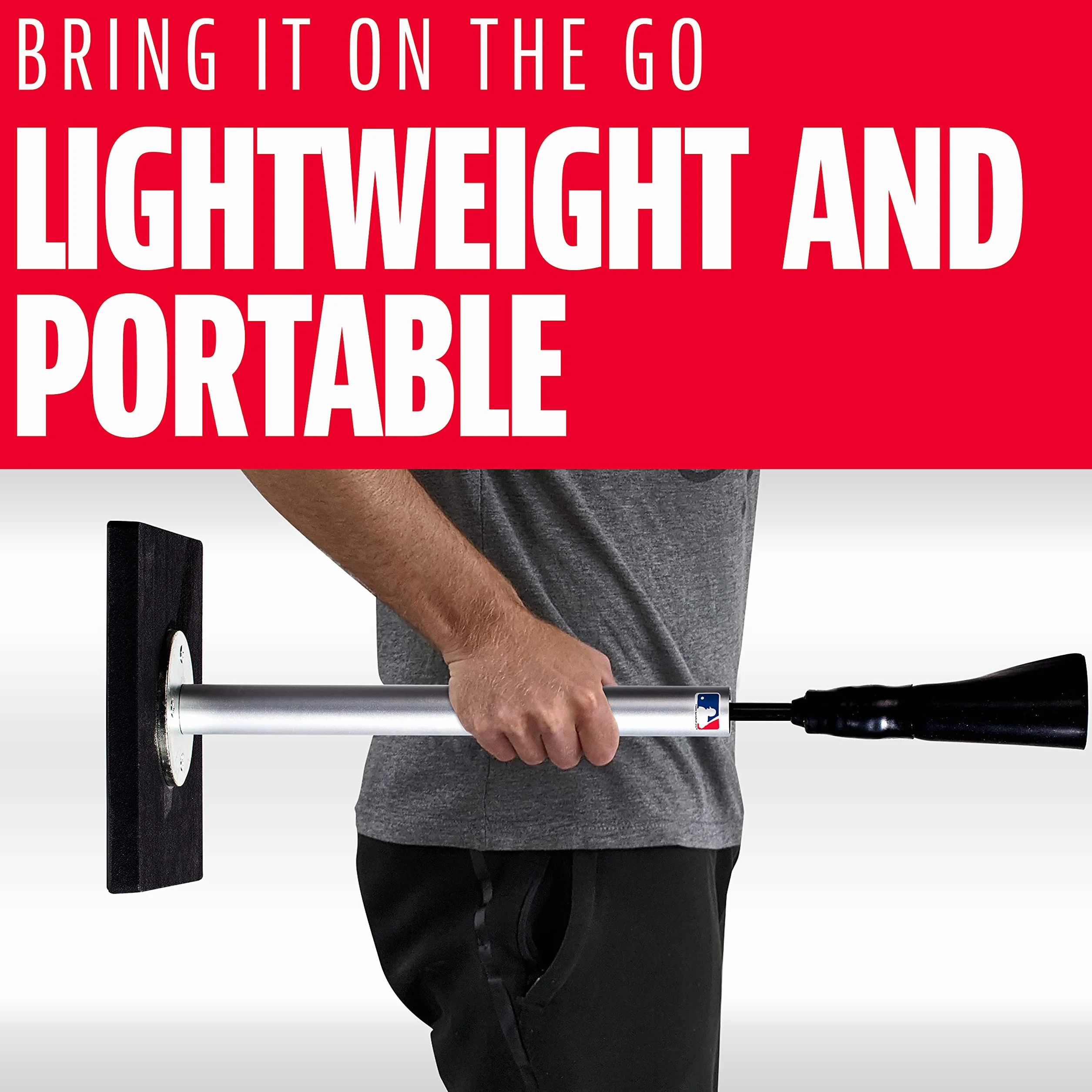 Franklin Sports Baseball + Softball Batting Tee - MLB Pro Porta Hitting Tee - przenośna, ważona koszulka do odbijania do baseballu + softballu - regulowana koszulka
