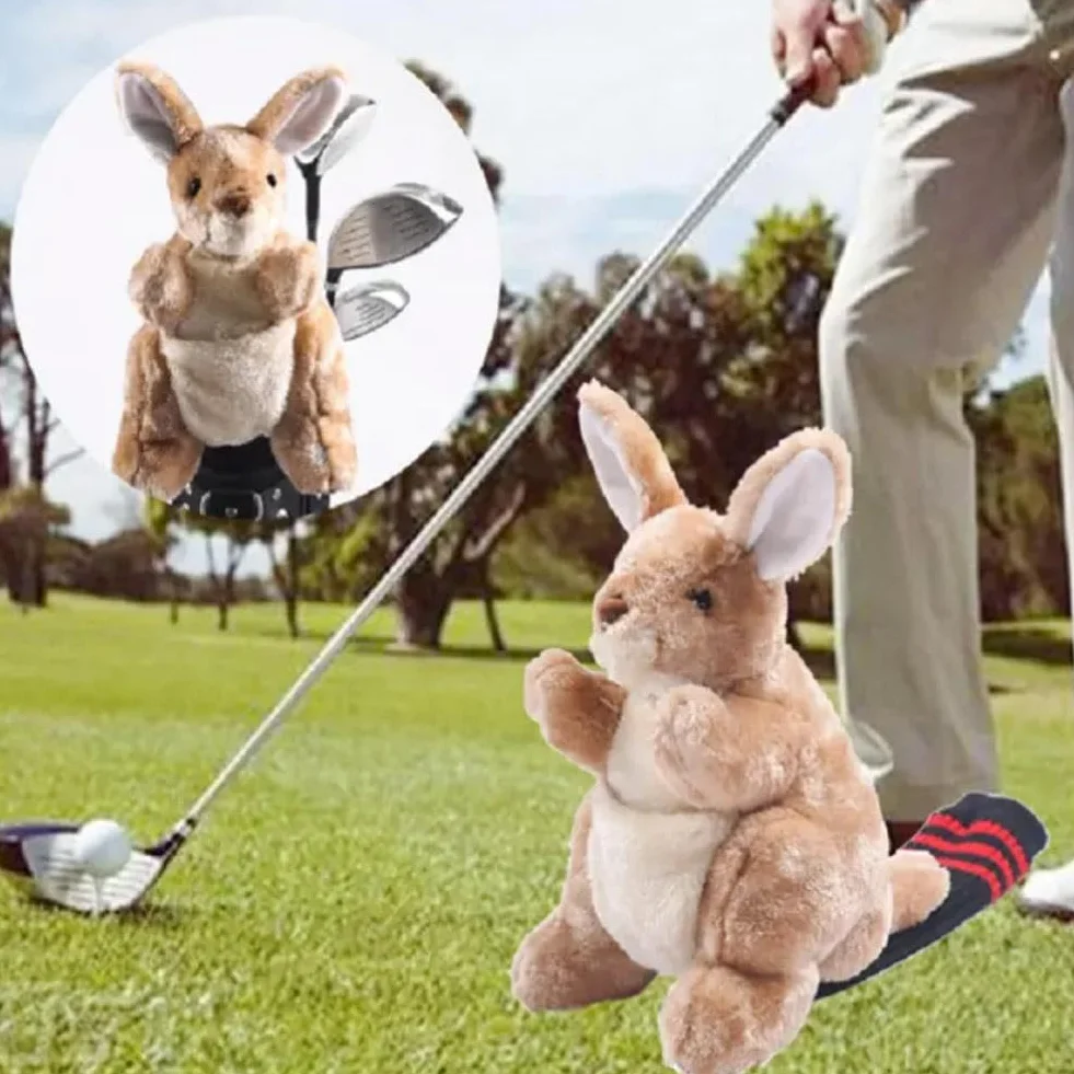 Zabawny pokrowiec na głowę kierowcy, pokrowce na kije golfowe do lasu i kierowców, pokrowiec na głowę golfa, pluszowe pokrowce na kije golfowe, długa szyja, zwierzę, kij golfowy, prezenty dla mężczyzn