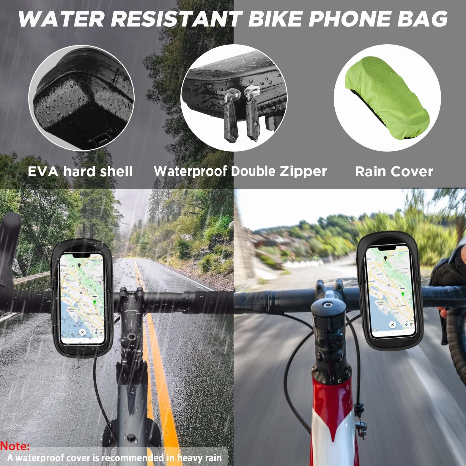 Uchwyt na kierownicę wodoodporny 360 stopni na telefon 4,7-7 cala rower motocykl skuter