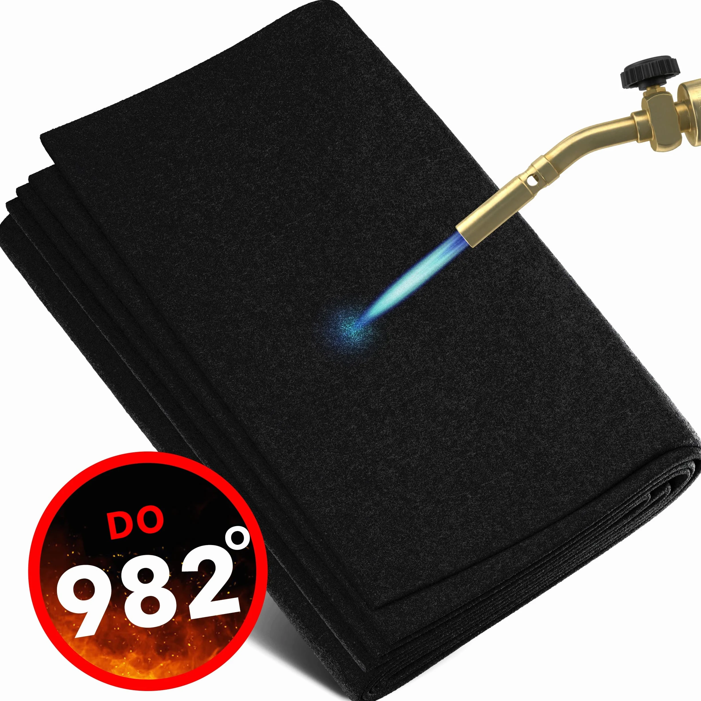 EVOCAMP dywan ognioodporny 50x50 cm - mata ognioodporna do 982°C - mata lutownicza jako mata przeciwpożarowa do bezpiecznej ochrony przeciwpożarowej