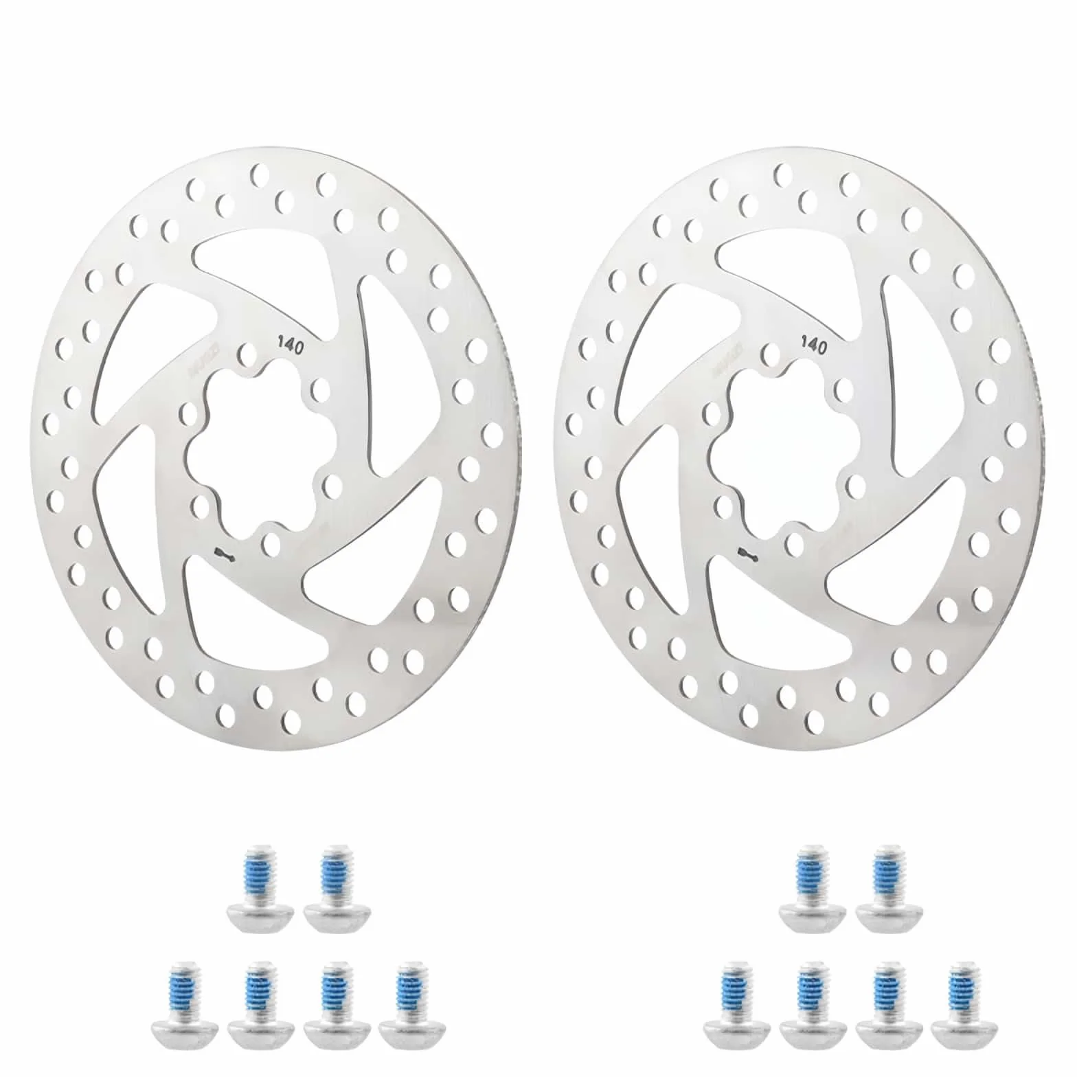TRKIMAL Zestaw tarcz hamulcowych 140/160/180 mm ze stali nierdzewnej z 12 śrubami do rowerów MTB