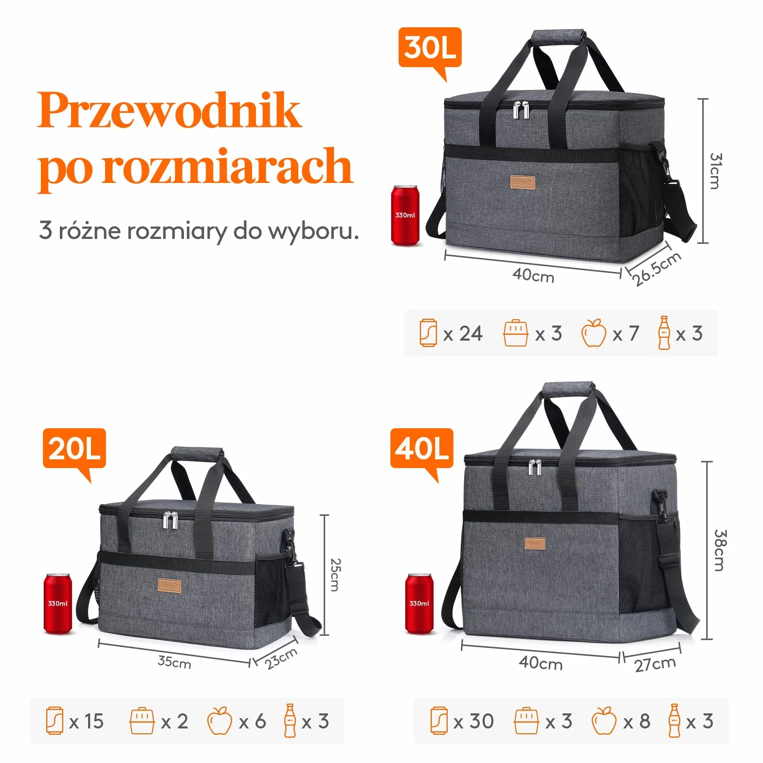 Lifewit Torba Termiczna Na Lunch, Torba Lunchowa Izolowana, Cooler Bag Składana i Izolowana Duża, Lunch Bag Dla Kobiet i Mężczyzn Praca Podróż Piknik