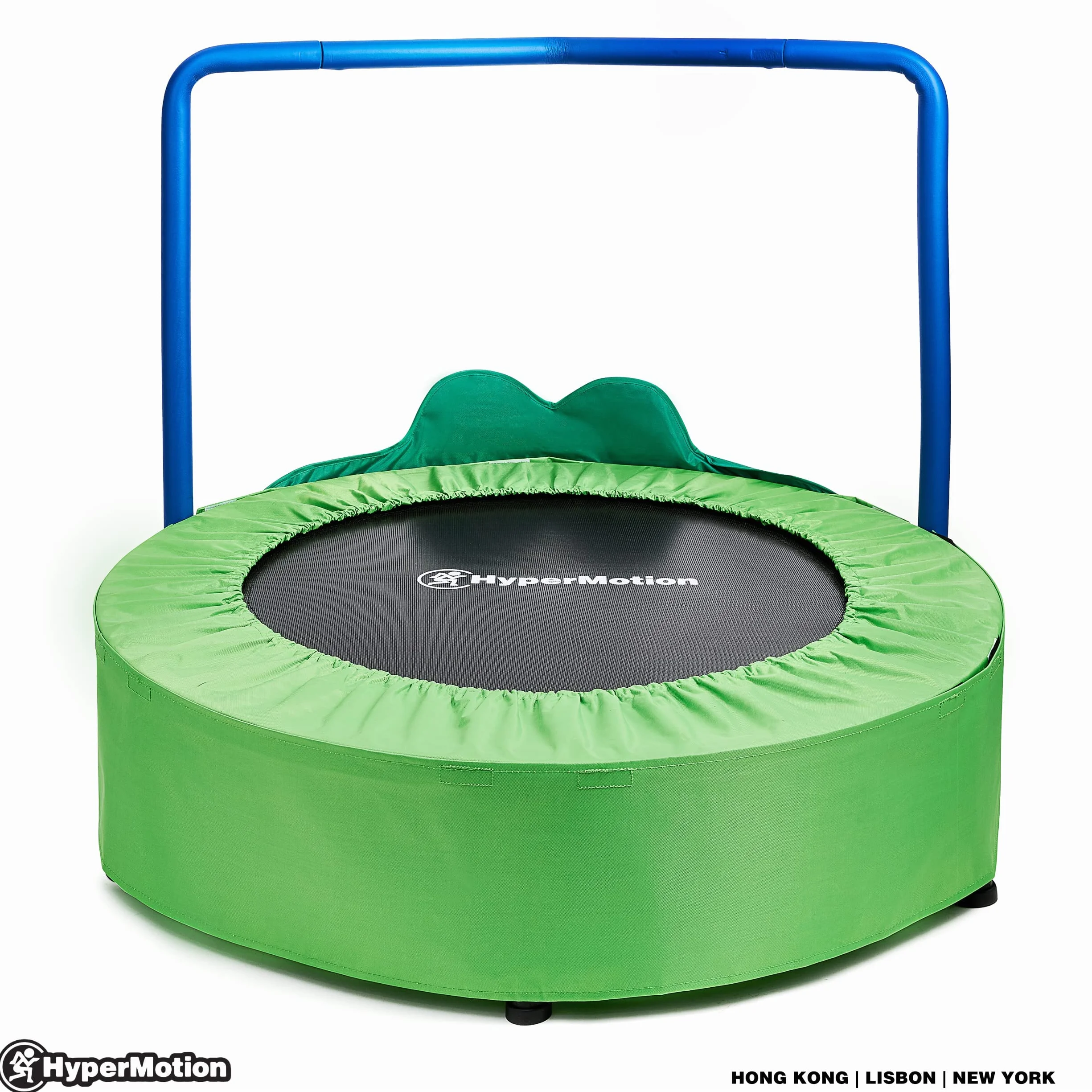 HyperMotion Trampolina dla Dzieci Żabka, 36"/90 cm, Trampolina do Domu i na Dwór, Trampoliny Ogrodowe, Trampolina Domowa z Uchwytem Pokrytym Pianką, Mini Trampolina dla Dzieci 3+ do Domu, Maks. 25 kg