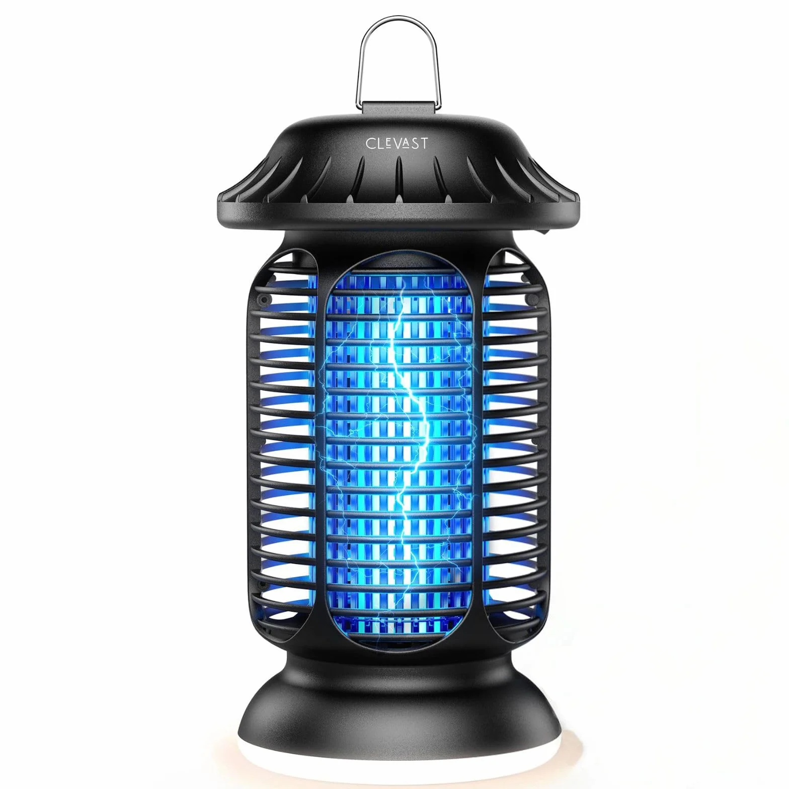 CLEVAST Niszczarka na owady na zewnątrz - elektryczna lampa na komary z światłem UV, wodoodporny łapczak na muchy do tarasu, ogrodu, pomieszczeń wewnętrznych, czarna lampa vintage (retro)