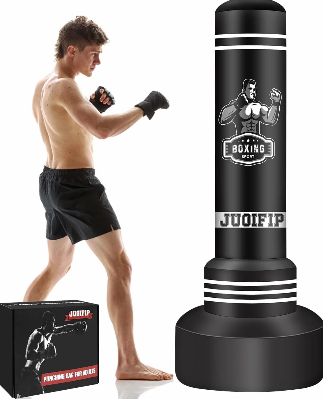 NZQXJXZ Torba bokserska 180 cm 165 cm nadmuchiwana stojąca do kickboxingu MMA Muay Thai