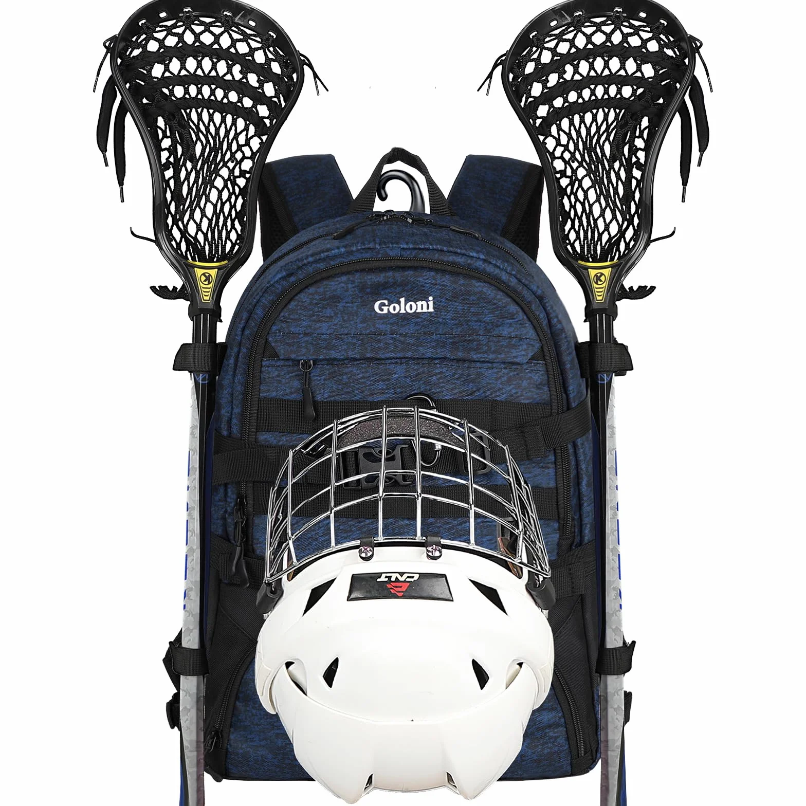 Goloni Lacrosse plecak na sprzęt z uchwytem na dwa patyczki i przegródką na knagi torba do hokeja na trawie