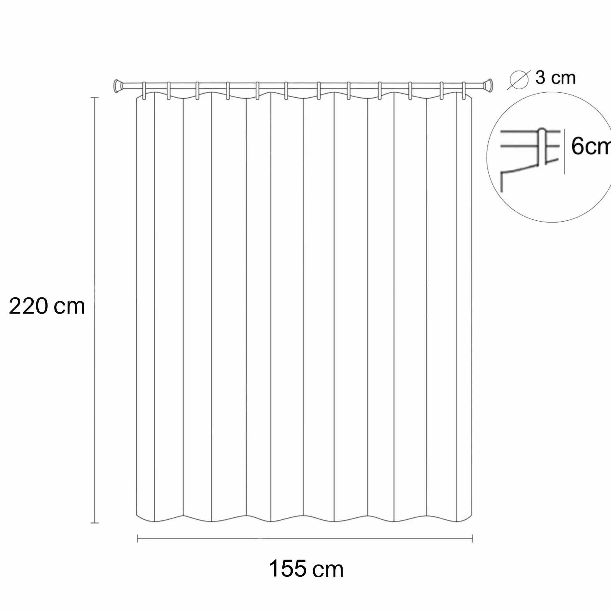 Wodoodporna zasłona zewnętrzna zestaw 2 x 220 x 155 cm wodoodporna pergola frontowa patio ganek do ogrodu dziedzińca balkon (2 sztuki) biały FIRAN [129]