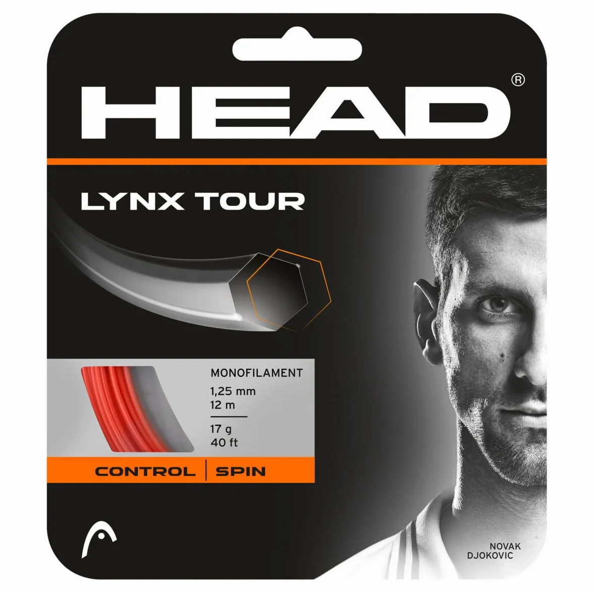 HEAD Lynx Tour sznurek tenisowy 17 g pomarańczowy