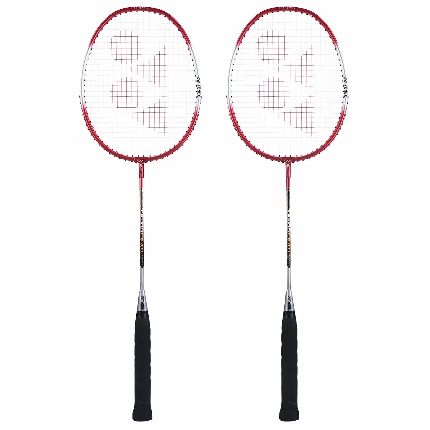 Yonex Lekka aluminiowa rakieta do badmintona ZR 100 z pełną osłoną, zestaw 2 szt. | Wyprodukowano w Indiach