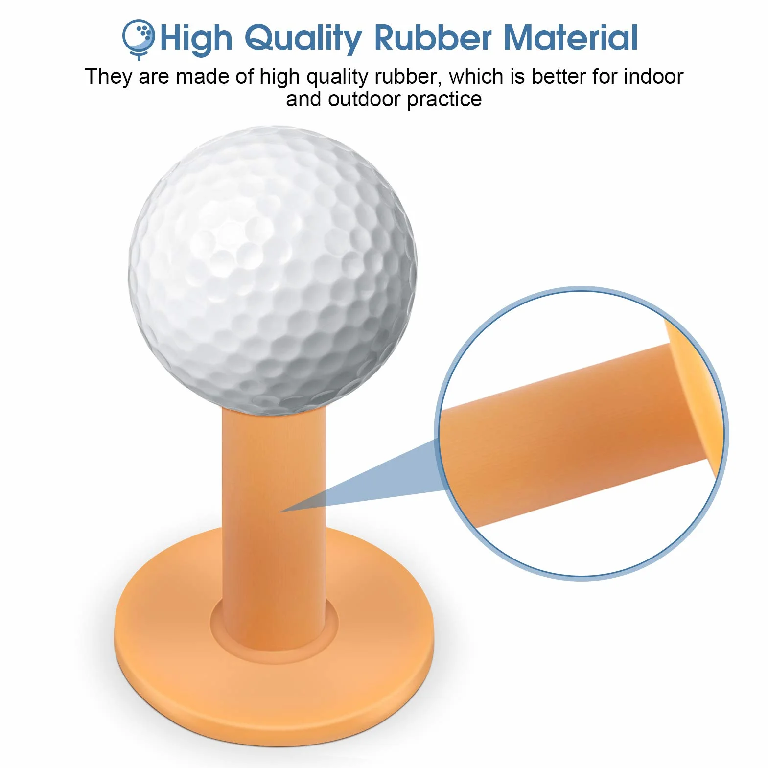 Keenso Golf Tees Holder Rubber Driving Range Tee Training Ball Holders Golf Akcesoria dla początkujących golfista