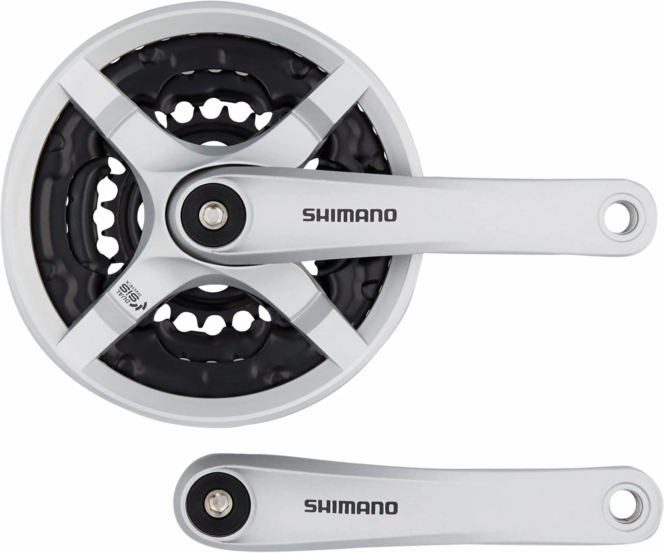 SHIMANO zestaw korbowy 175 mm srebrny