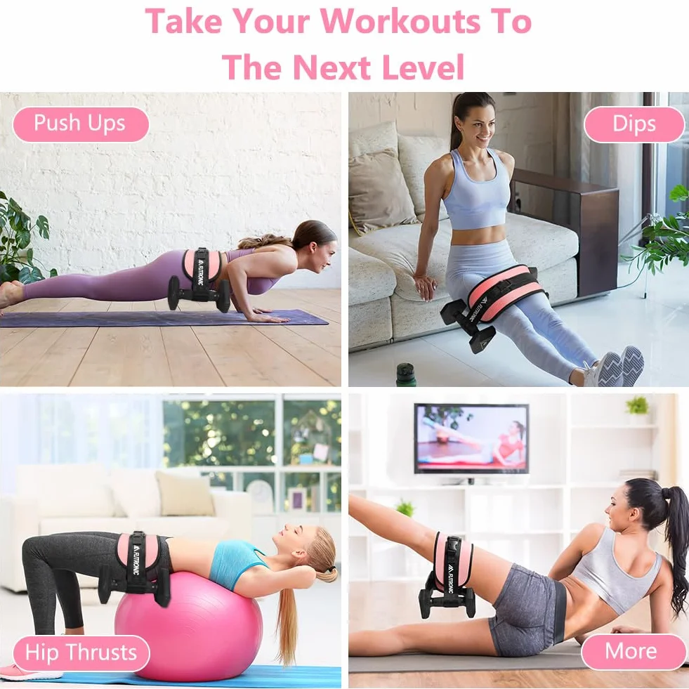 flintronic Pas biodrowy do ćwiczeń, pas biodrowy do ciągnięcia bioder, regulowany pas biodrowy z dodatkową wyściółką do hantli, kettlebellów, siłowni, fitnessu, kulturystyki, podnoszenia ciężarów