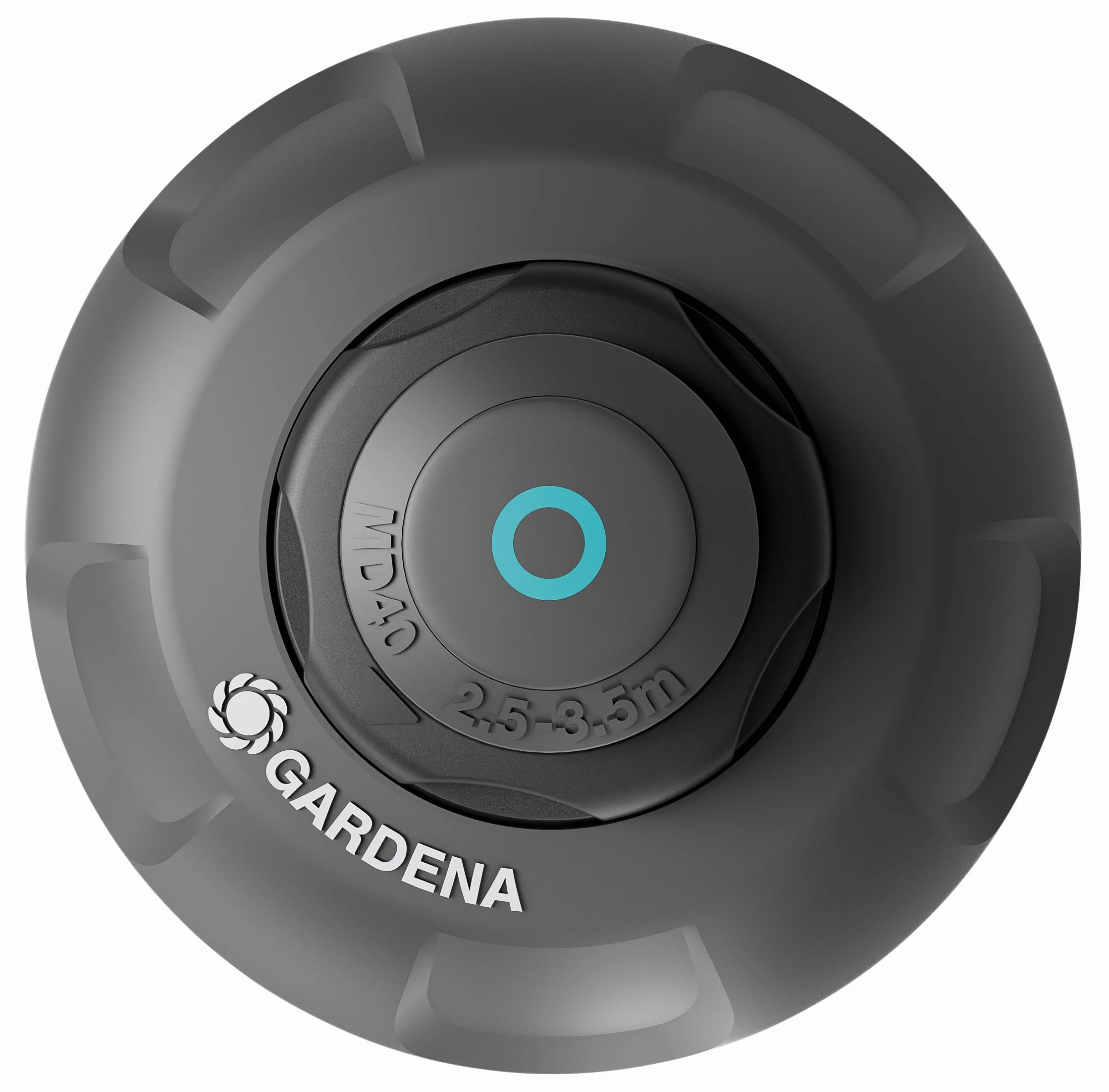 Gardena system tryskaczowy, wpuszczana deszczownica MD40: System nawadniania Pop Up do średniej wielkości trawników do 40 m², zasięg 2,5-3,5 m, z dyszą rot., gwint zewn. 3/4 cala (8231-20)