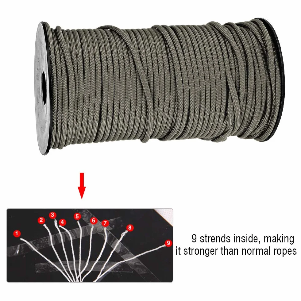 Demeras Lina spadochronowa 550 paracord linka spadochronowa na kemping