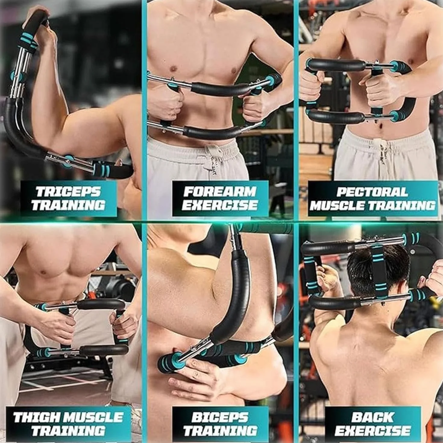 Saker Twister Arm Trainer, 18-45 kg, regulowany sprzęt do treningu klatki piersiowej, przenośny drążek Power Twister, zdejmowany opór sprężyny, do domowego fitnessu w dowolnym miejscu