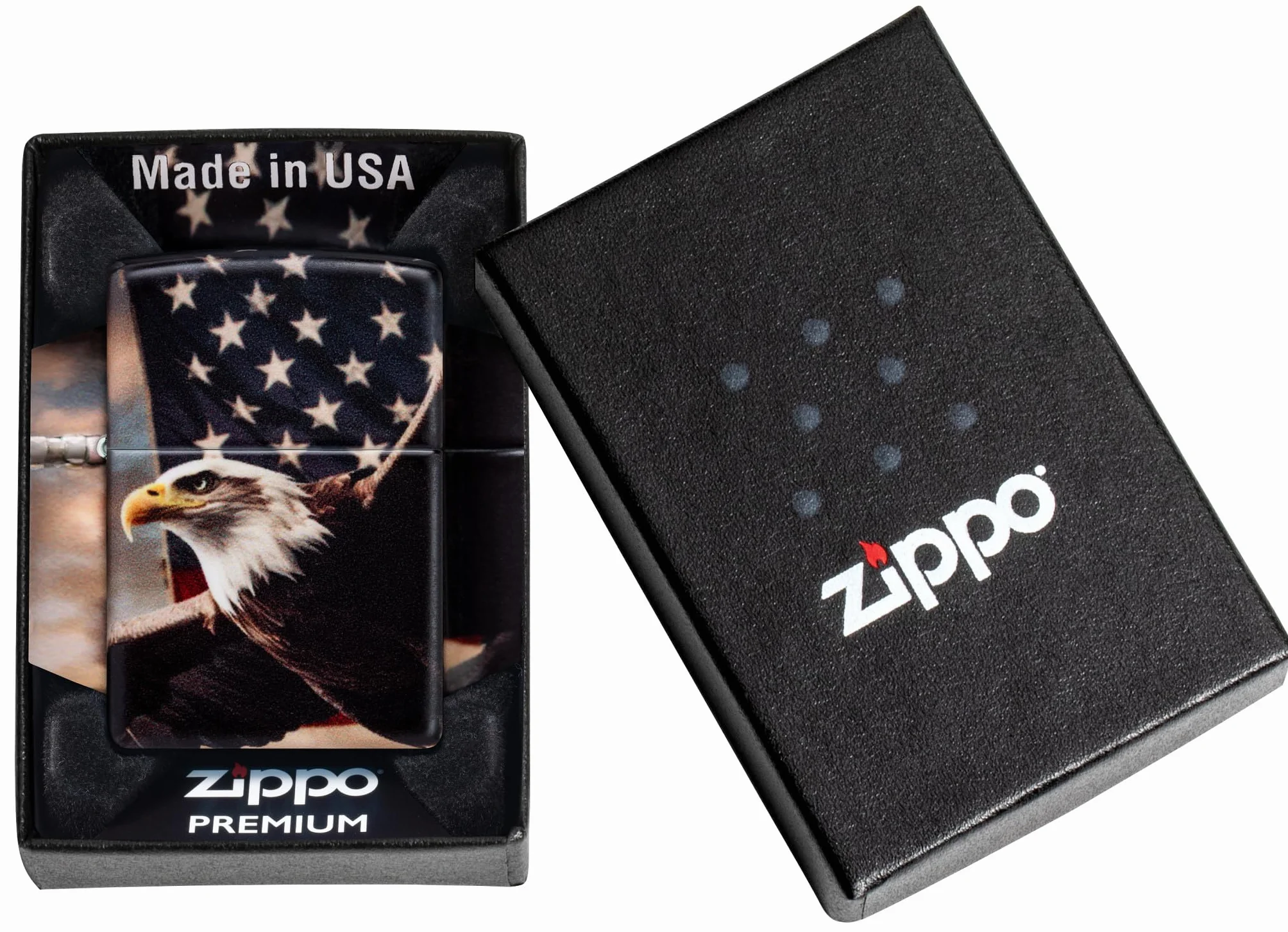 Zippo Zapalniczka Sztormowa Orzeł Wzór Flagi USA Kolor 540 Odporna na Wiatr Wielokrotnego Użytku