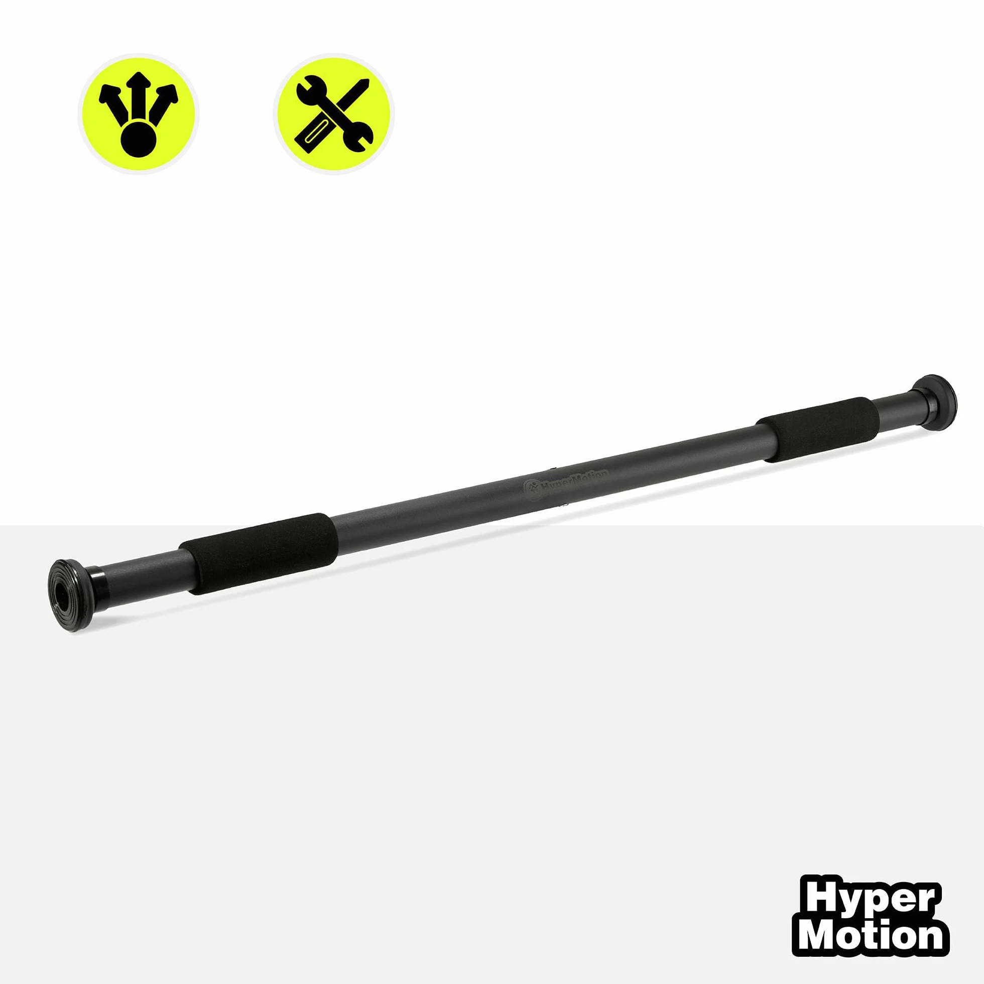 HyperMotion Drążek Rozporowy Regulowany 80-130 cm Udźwig 150 kg Montaż Bez Wiercenia Czarny