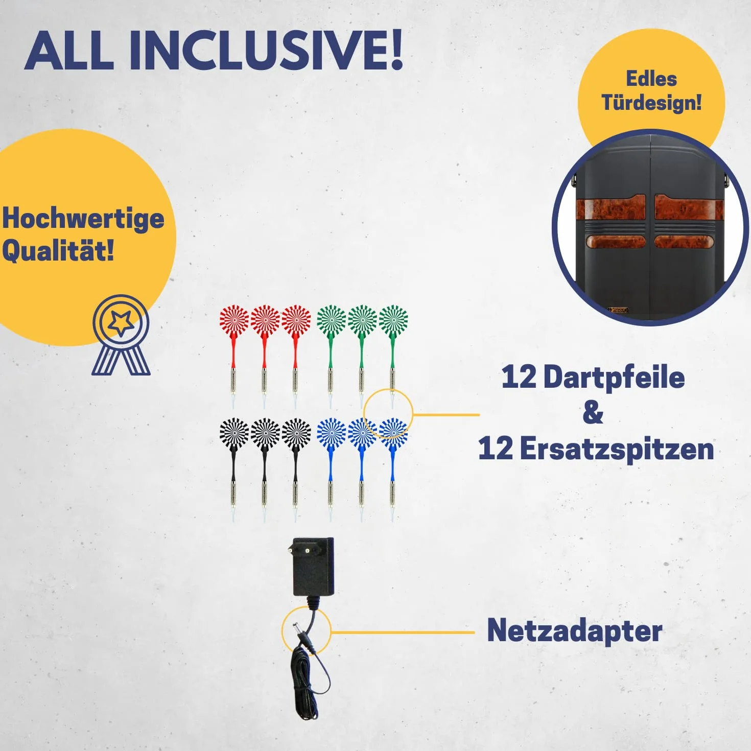 Best Sporting elektroniczna tarcza do darta Oxford 2.0 I elektroniczna tarcza do darta ze wskaźnikami LED I tarcza do darta z 12 rzutkami i zapasowymi końcówkami, szafka o wyglądzie orzecha włoskiego