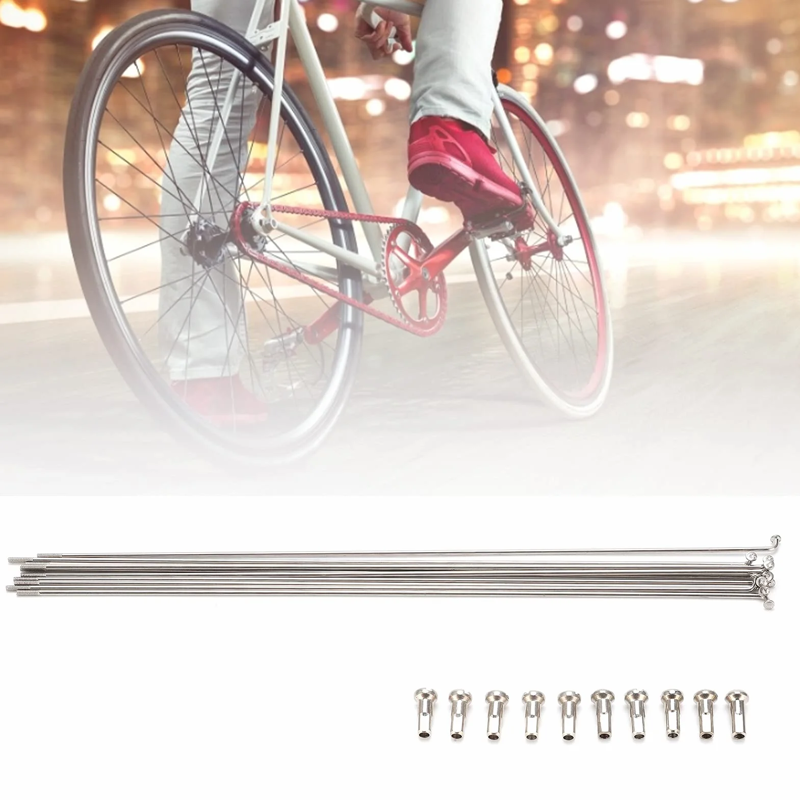 Szprychy Rowerowe ze Stali Nierdzewnej 14G 220mm-270mm Zestaw