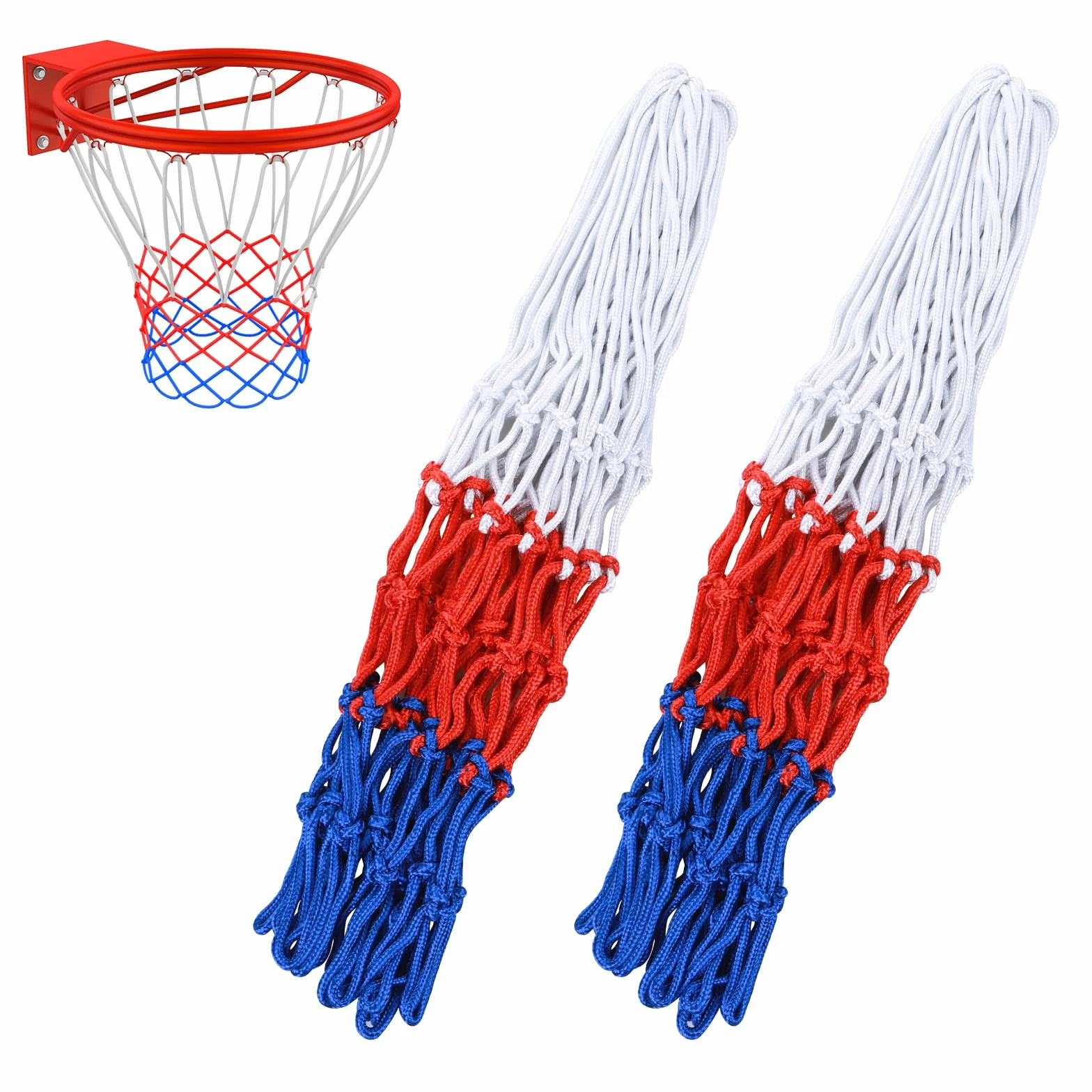 Obręcz do koszykówki Heavy Duty Net Basketball Nylon 2 sztuki