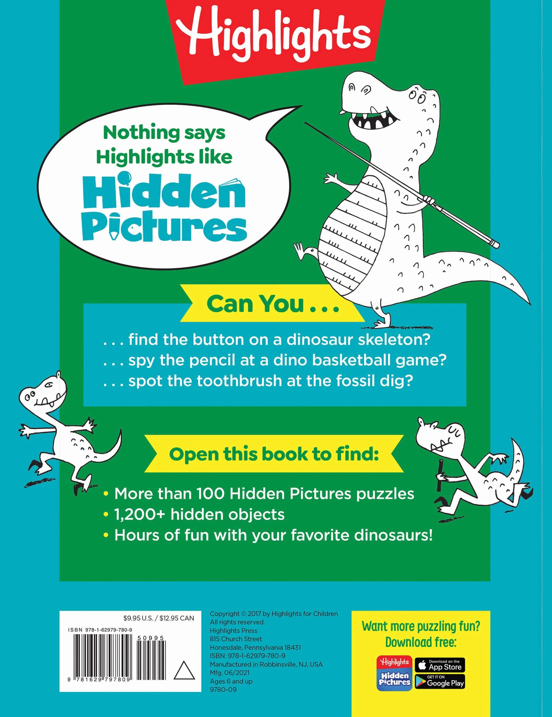 Dinosaur Puzzles: Roaring Fun Hidden Pictures Puzzles with T-Rex, Fossils and More for Kids Ages 6-12, Over 1,900 Hidden Objects for the Ultimate Dino-Themed Activity Book
