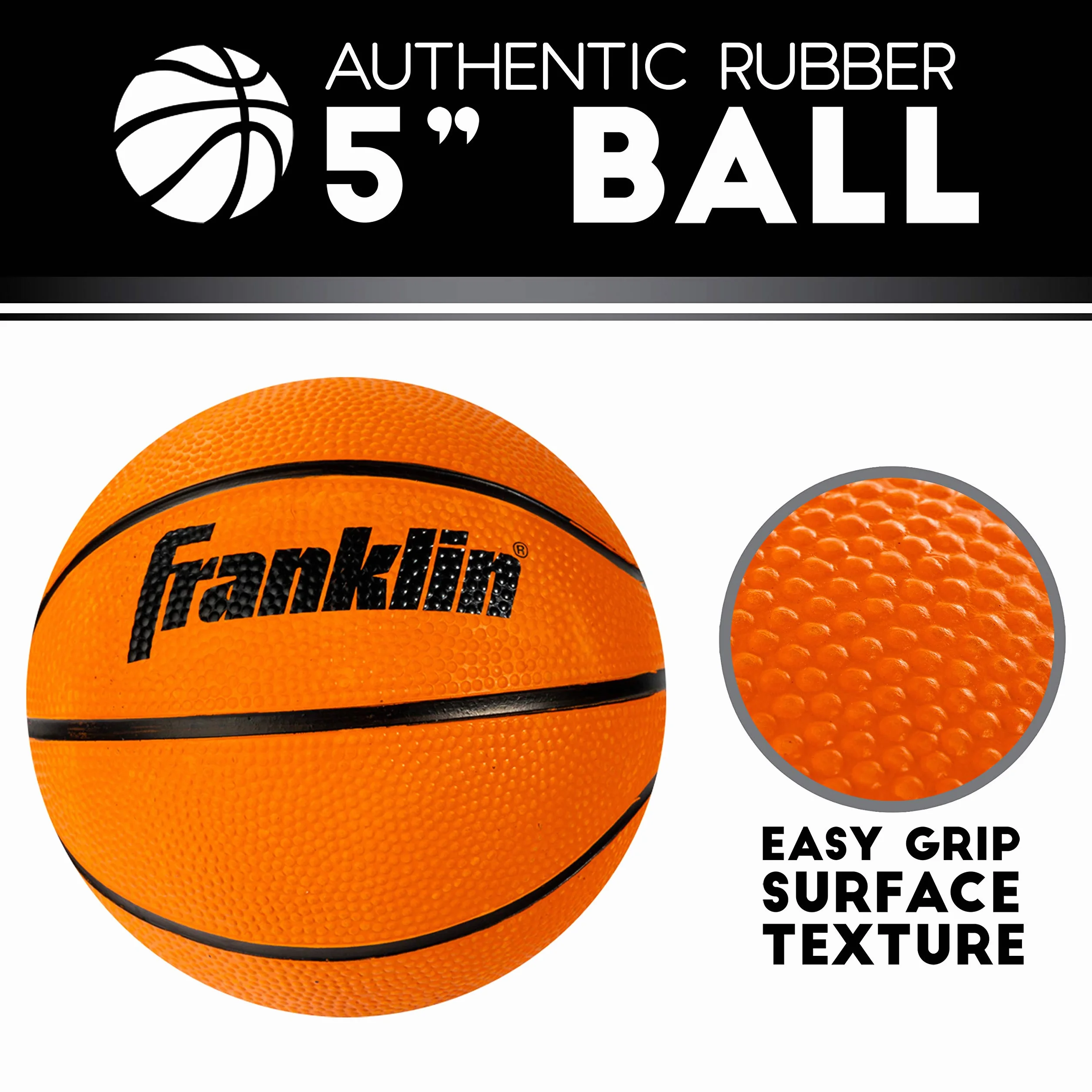 Franklin Sports 54132X Mini obręcz do koszykówki nad drzwiami - Zatwierdzona przez Slam Dunk - odporna na pęknięcia - akcesoria w zestawie,