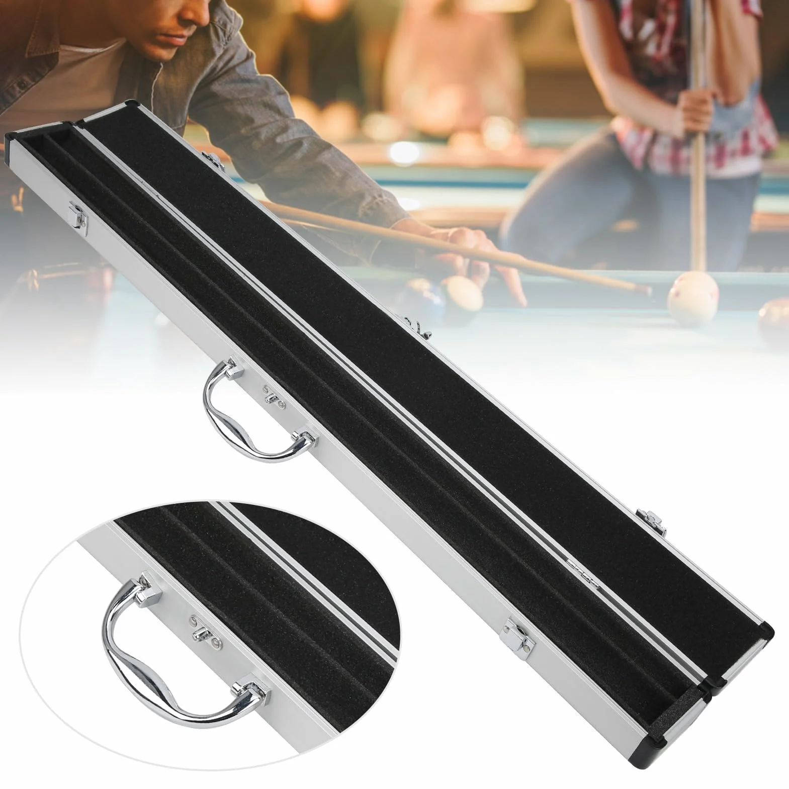 Snooker Pool Cue Case, miękka wyściółka z pianki, ochrona uchwytu do przechowywania, na akcesoria bilardowe