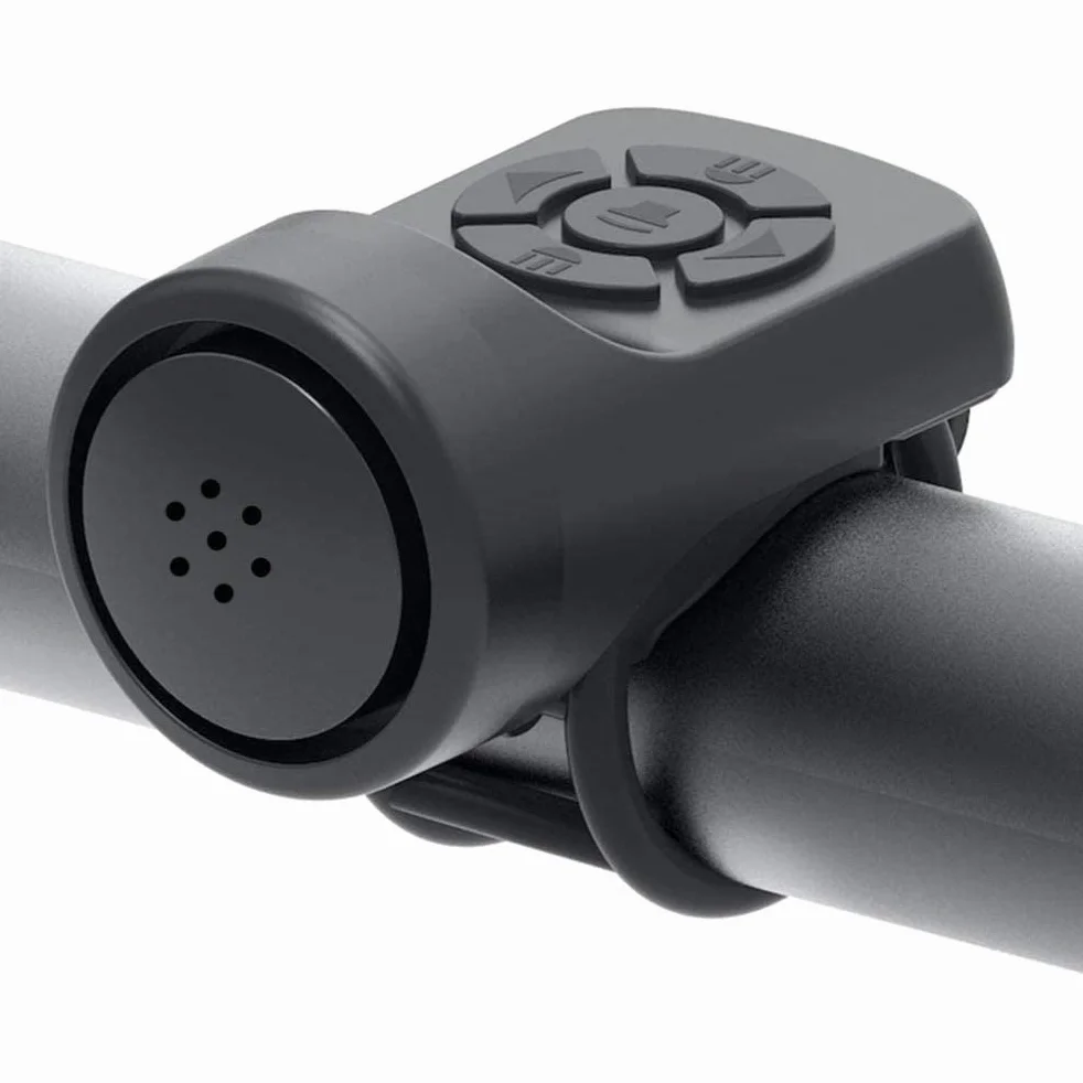 Dzwonek rowerowy, elektryczny dzwonek rowerowy z wyraźnym i melodyjnym dźwiękiem, przenośny klakson rowerowy USB do ładowania z alarmem do roweru szosowego MTB, czarny, 6 x 3,4 cm