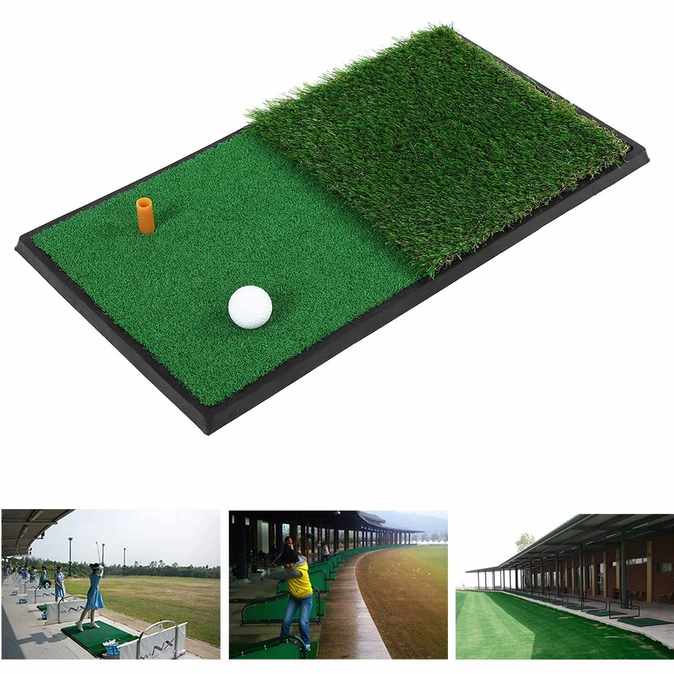 Podwójna murawa mata golfowa, podwójna podkładka do huśtawki, gumowa podeszwa, mata do ćwiczeń golfowych, profesjonalna zimowa mata do golfa, do ogrodu, podwórka, wewnątrz i na zewnątrz