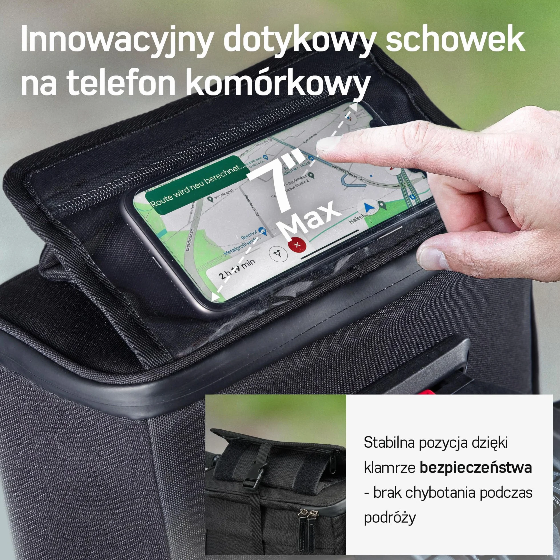 Borgen KLICKfix Torba na kierownicę roweru 6 L wodoodporna na smartfon