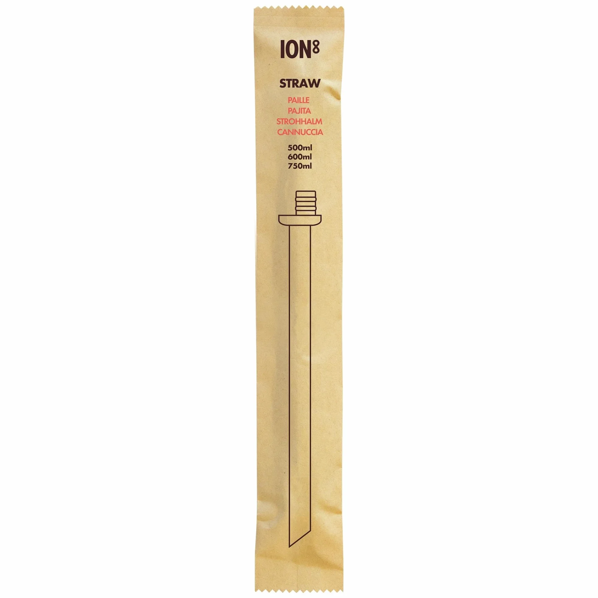 ION8 Butelka z Wyjmowaną Szeroką Słomką 500ml 600ml 750ml