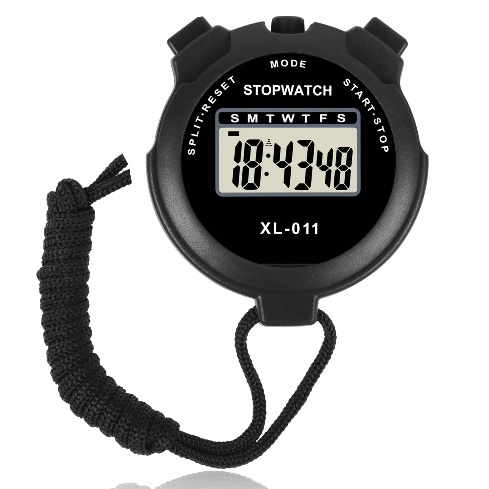 Vicloon Cyfrowy Stoper Sportowy Elektroniczny Zegarek Chronometr Bieganie Siłownia (Czarny)