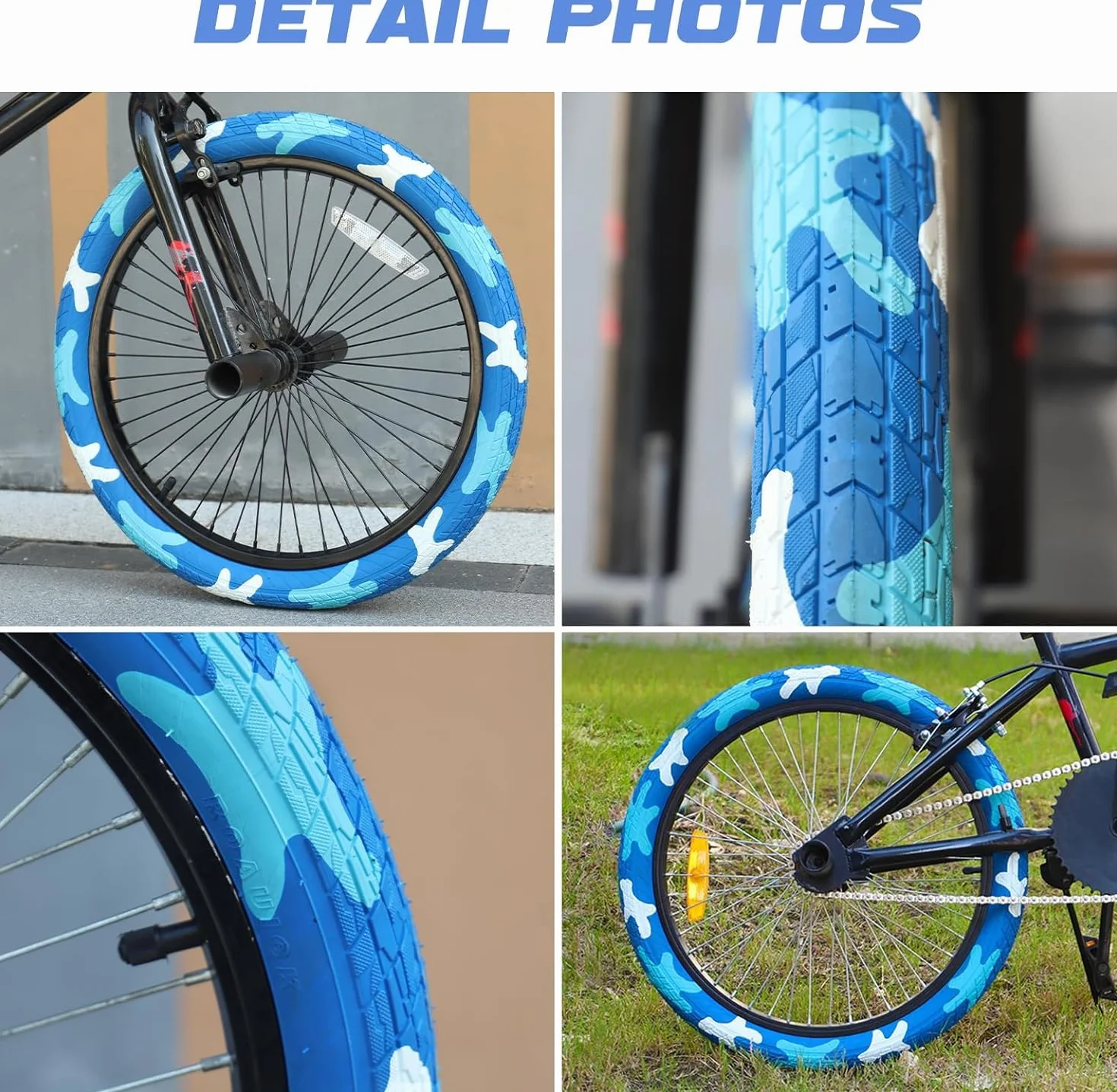Opony rowerowe BMX 20 x 2,125 niebieskie 54-406 składane